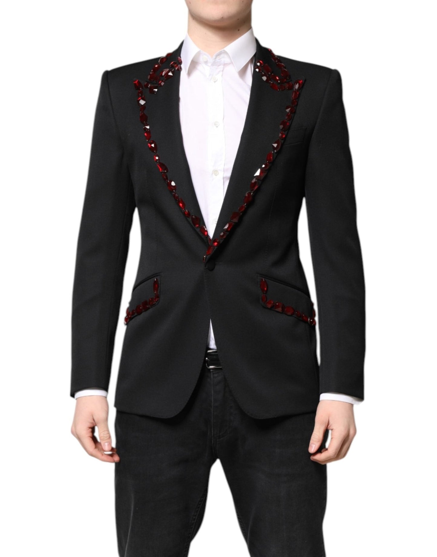 Dolce & Gabbana Black SICILIA CrystalEmbellished Coat Blazer – IT46 | S par Dolce & Gabbana | Disponible sur Sandy Store ByNet