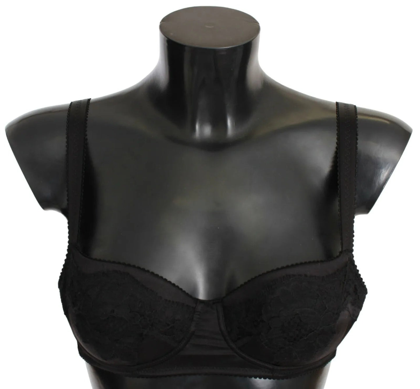 Dolce & Gabbana Black Silk Lace Balconcino Bra Underwear – IT1 | XS par Dolce & Gabbana | Disponible sur Sandy Store ByNet