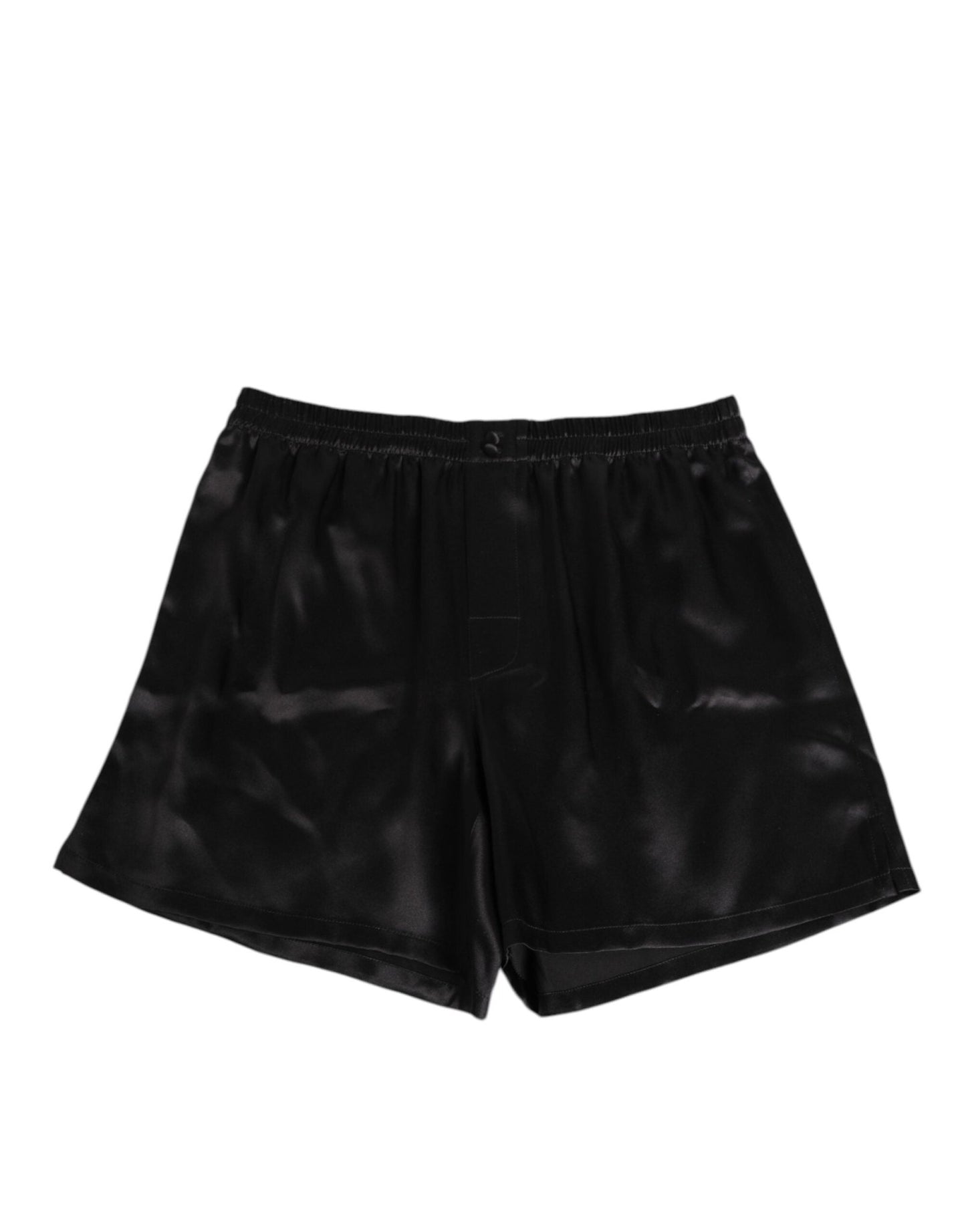 Dolce & Gabbana Black Silk Satin Elastic Men Boxer Short Swimwear – IT4 | S par Dolce & Gabbana | Disponible sur Sandy Store ByNet