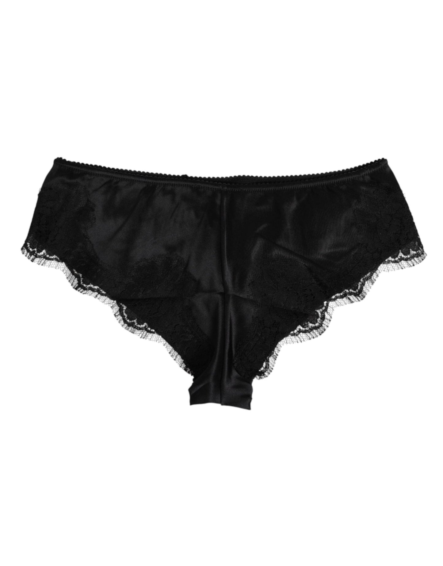 Dolce & Gabbana Black Silk Satin Floral Lace Panty Brief Underwear – IT2 | S par Dolce & Gabbana | Disponible sur Sandy Store ByNet