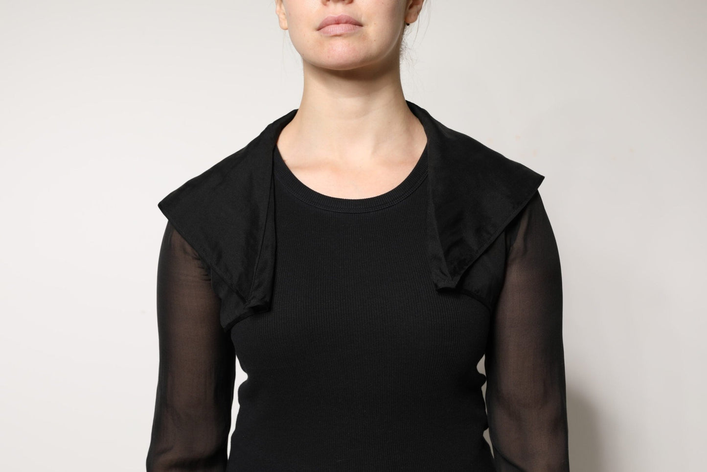Dolce & Gabbana Black Silk Sheer Long Sleeves Blouse Top - Sandy Store ByNet