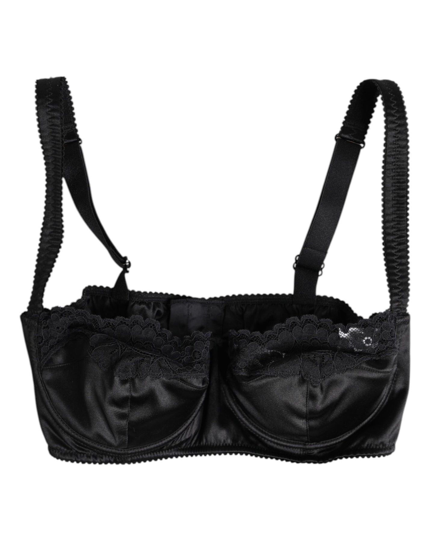 Dolce & Gabbana Black Silk Underwired Balconette Bra Underwear – IT4 | L par Dolce & Gabbana | Disponible sur Sandy Store ByNet