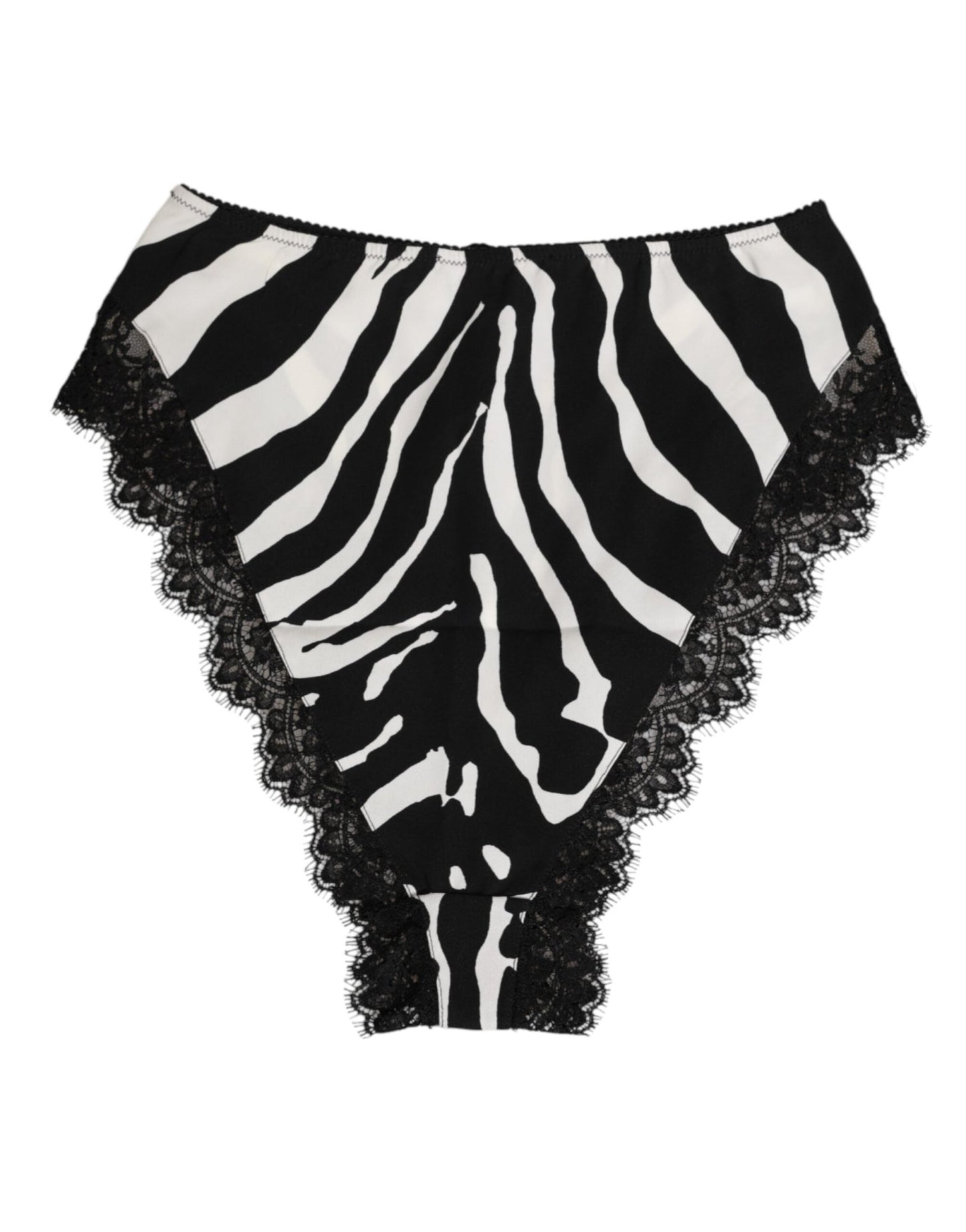 Dolce & Gabbana Black Silk Zebra Print Lace High Waist Underwear – IT2 | S par Dolce & Gabbana | Disponible sur Sandy Store ByNet