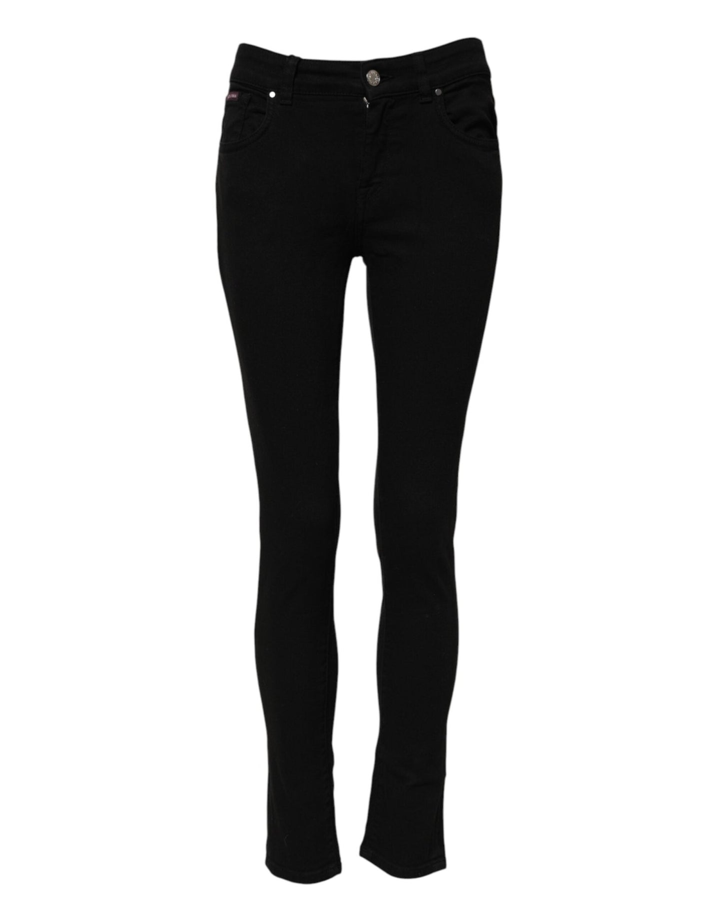 Dolce & Gabbana Black Skinny Cotton Mid Waisted Denim Jeans – IT38 | XS par Dolce & Gabbana | Disponible sur Sandy Store ByNet