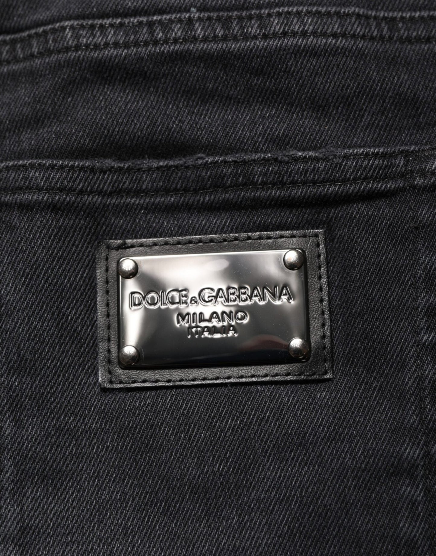 Dolce & Gabbana Black Slim Fit Stretch Men Denim Pants Jeans – IT50 | L par Dolce & Gabbana | Disponible sur Sandy Store ByNet