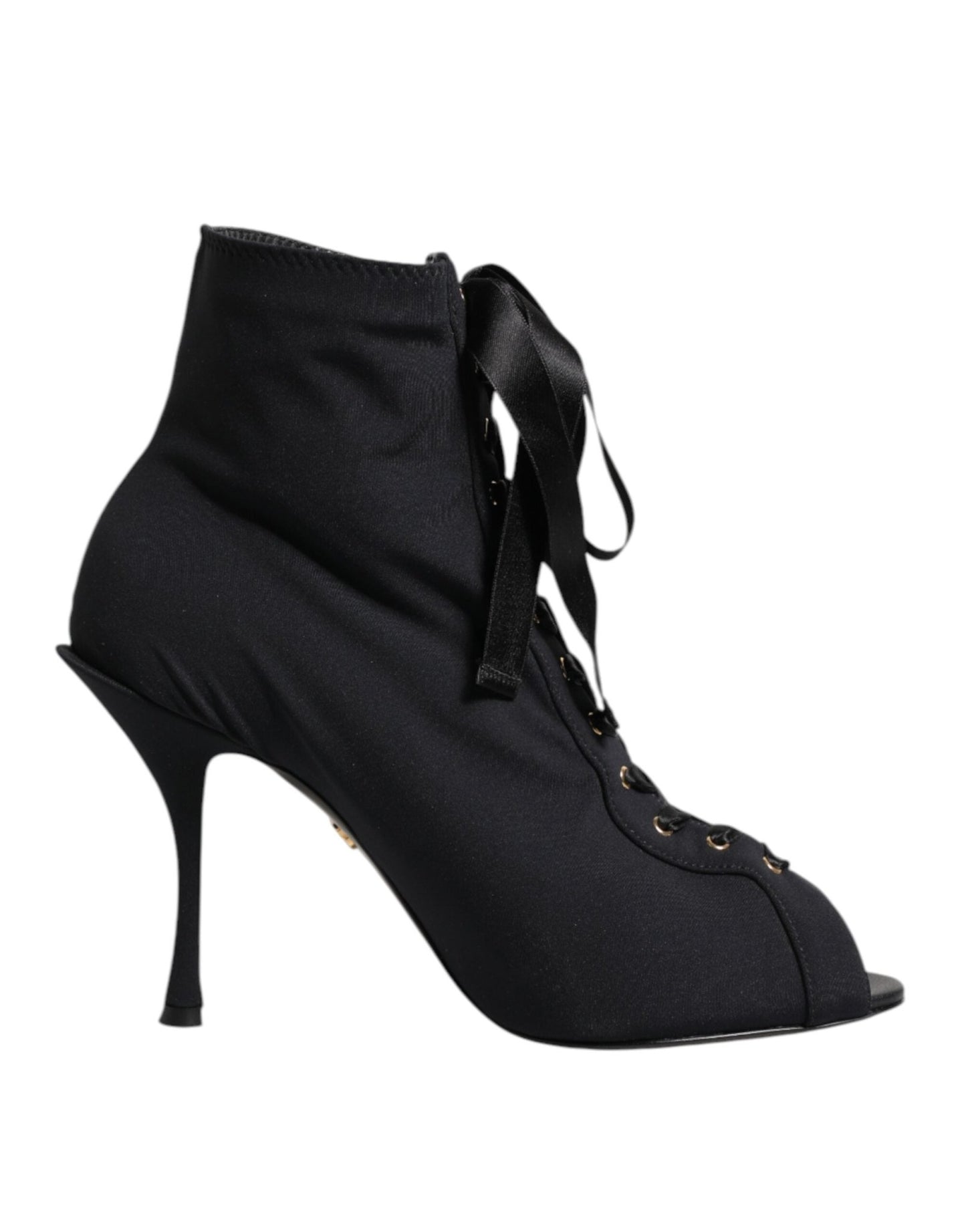 Dolce & Gabbana Black Stiletto Heels Lace Up Boots Shoes – EU38/US7.5 par Dolce & Gabbana | Disponible sur Sandy Store ByNet