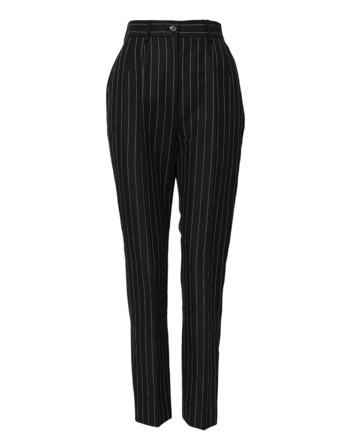 Dolce & Gabbana Black Stripes High Waist Tapered Pants – IT40|S par Dolce & Gabbana | Disponible sur Sandy Store ByNet