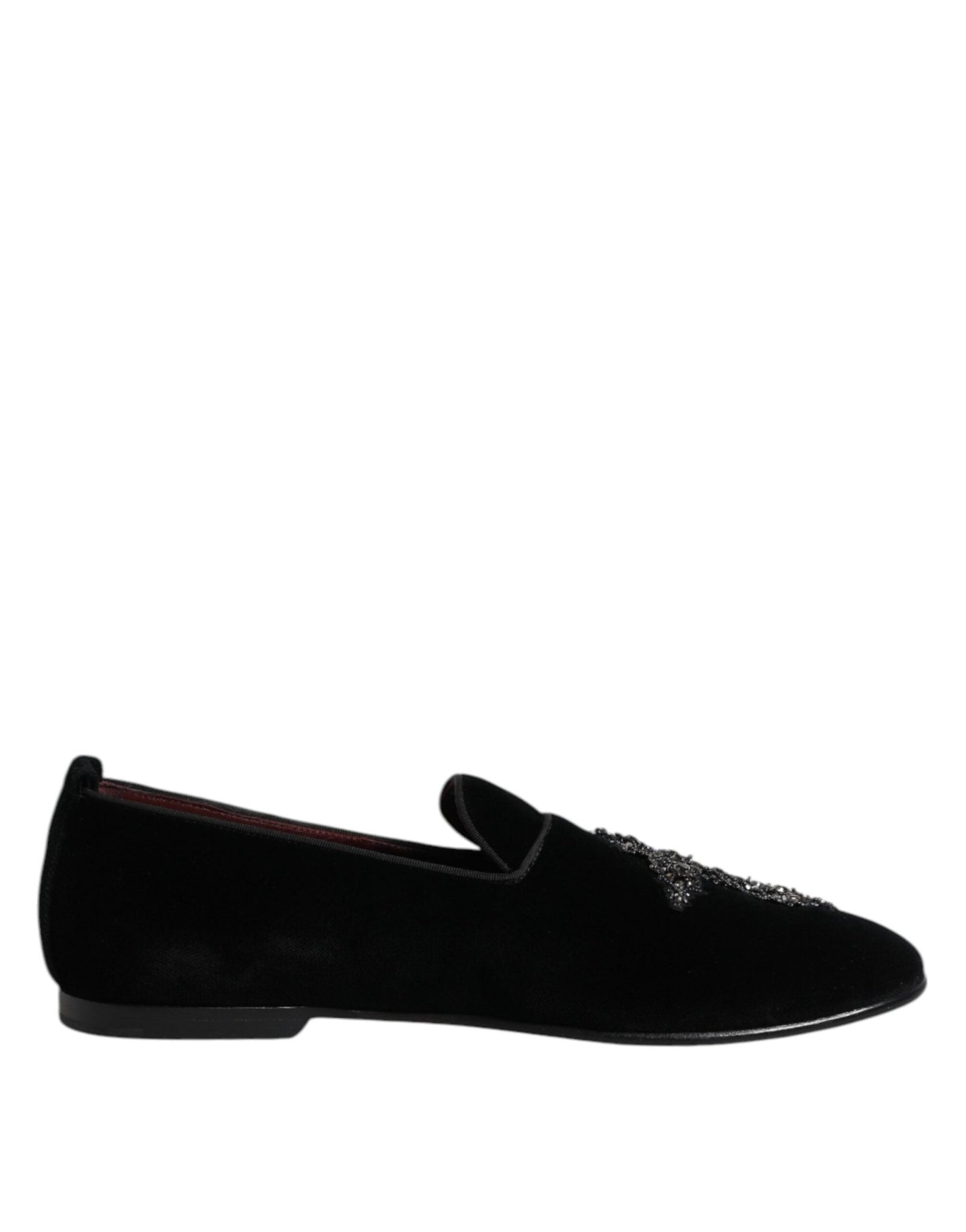 Dolce & Gabbana Black Suede Cross Slip On Loafers Dress Shoes – EU39/US6 par Dolce & Gabbana | Disponible sur Sandy Store ByNet