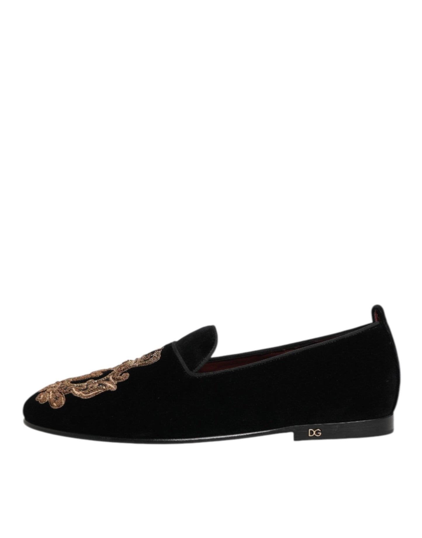 Dolce & Gabbana Black Velvet Gold Crown Mens Loafers Shoes – EU 40 | US 7 par Dolce & Gabbana | Disponible sur Sandy Store ByNet