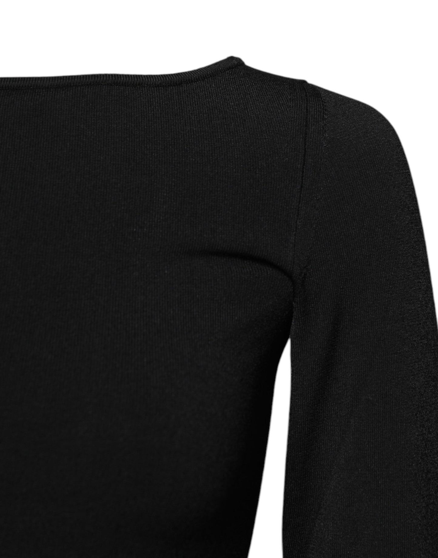 Dolce & Gabbana Black Viscose Long Sleeves Pullover Top - Sandy Store ByNet