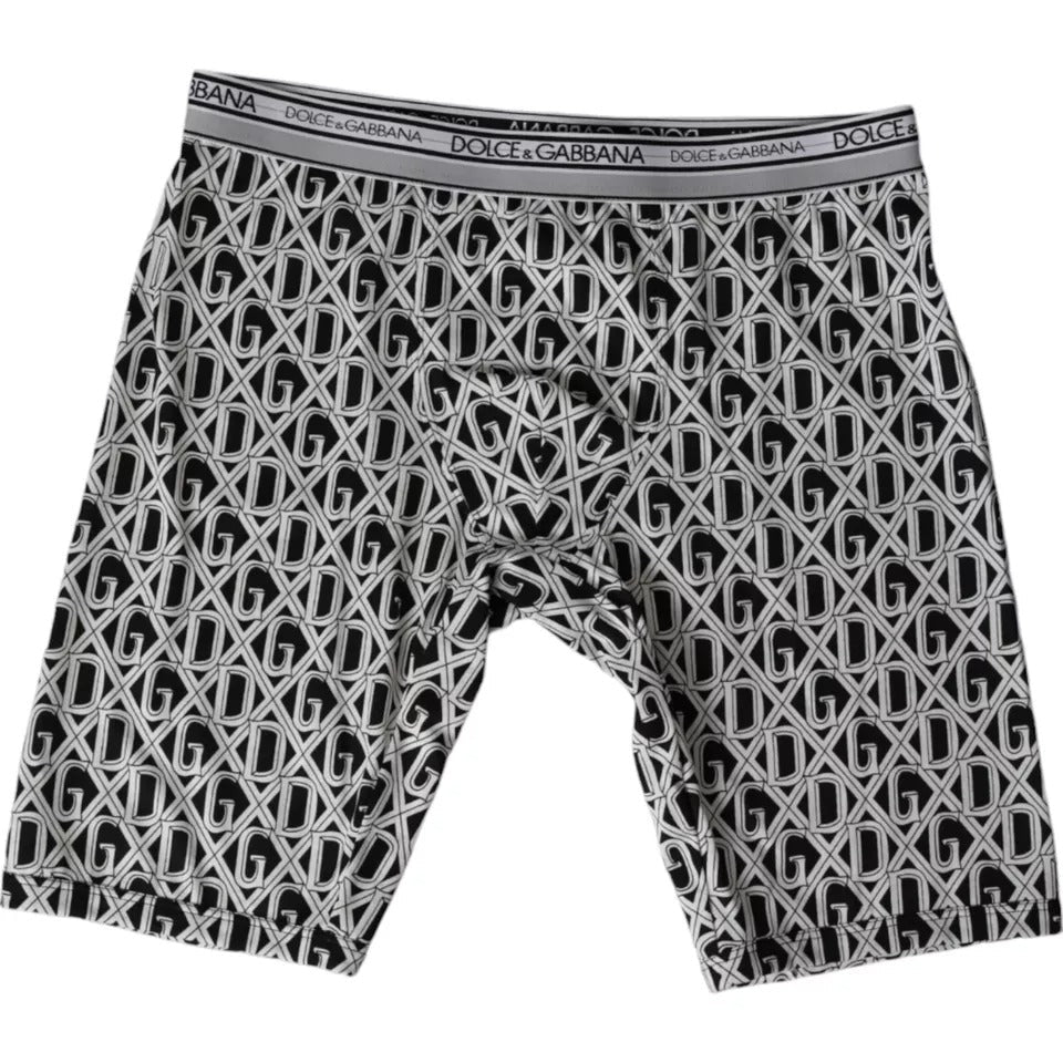 Dolce & Gabbana Black White DG Logo Cotton Stretch Cycling Underwear Men – IT4 | S par Dolce & Gabbana | Disponible sur Sandy Store ByNet