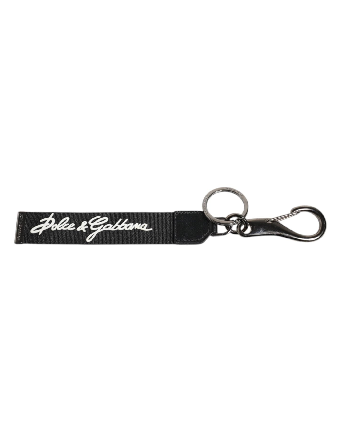 Dolce & Gabbana Black White DG Logo Silver Men Keychain Polyester Keyring – par Dolce & Gabbana | Disponible sur Sandy Store ByNet