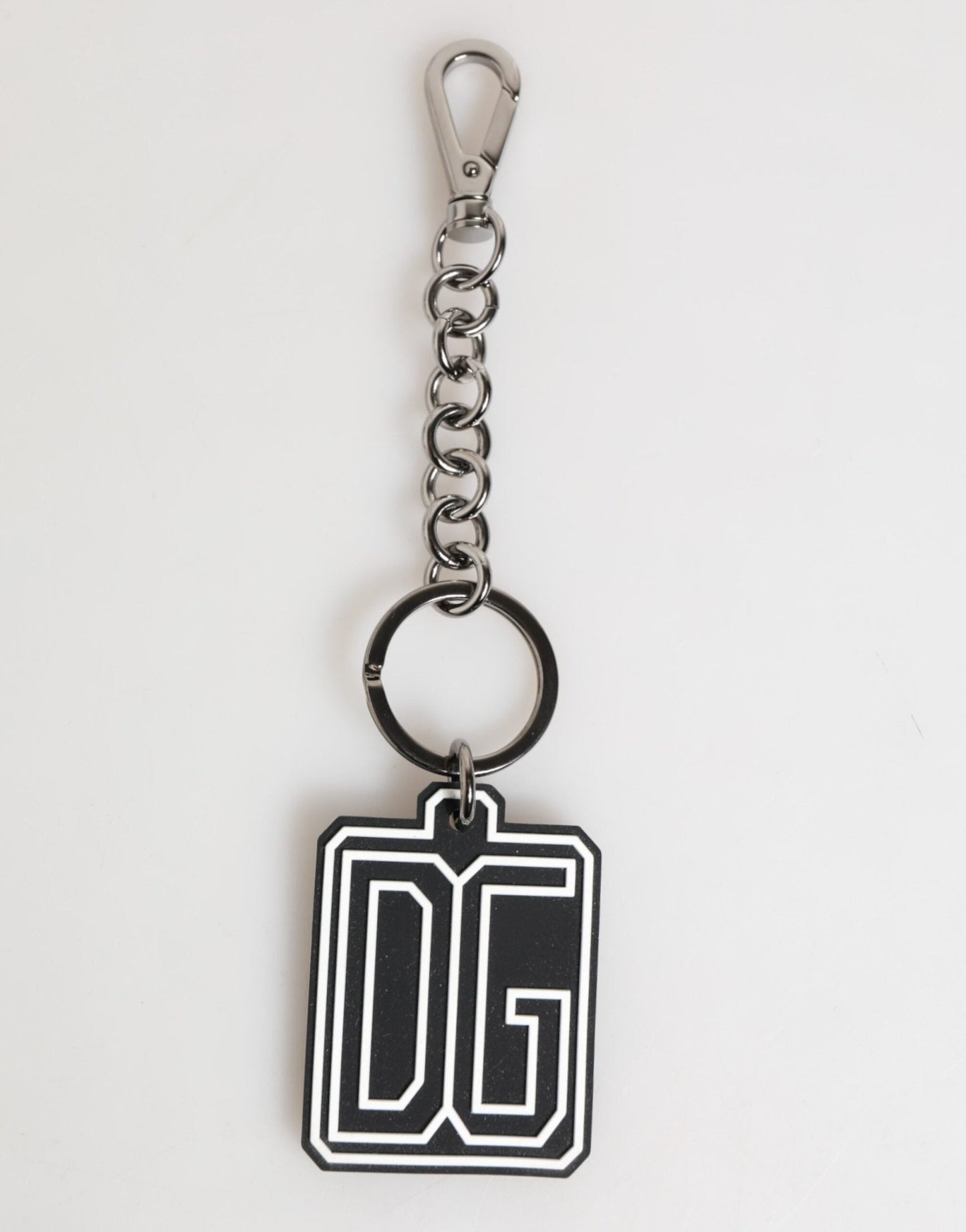 Dolce & Gabbana Black White DG Rubber Logo Silver Men Keychain Keyring – par Dolce & Gabbana | Disponible sur Sandy Store ByNet