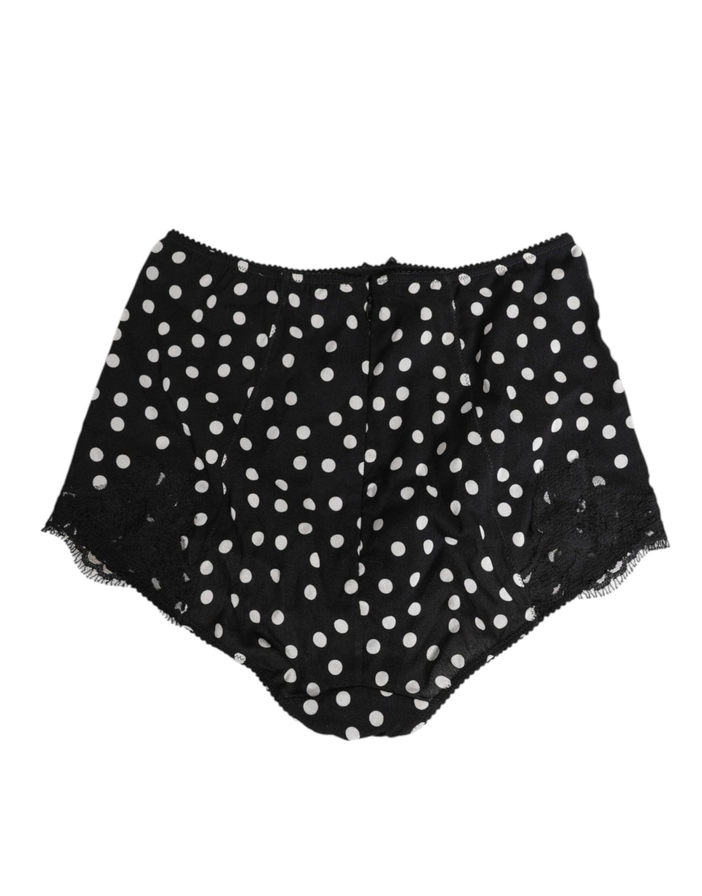 Dolce & Gabbana Black White Polka Dot Silk Slip Panty Underwear – IT3 | M par Dolce & Gabbana | Disponible sur Sandy Store ByNet
