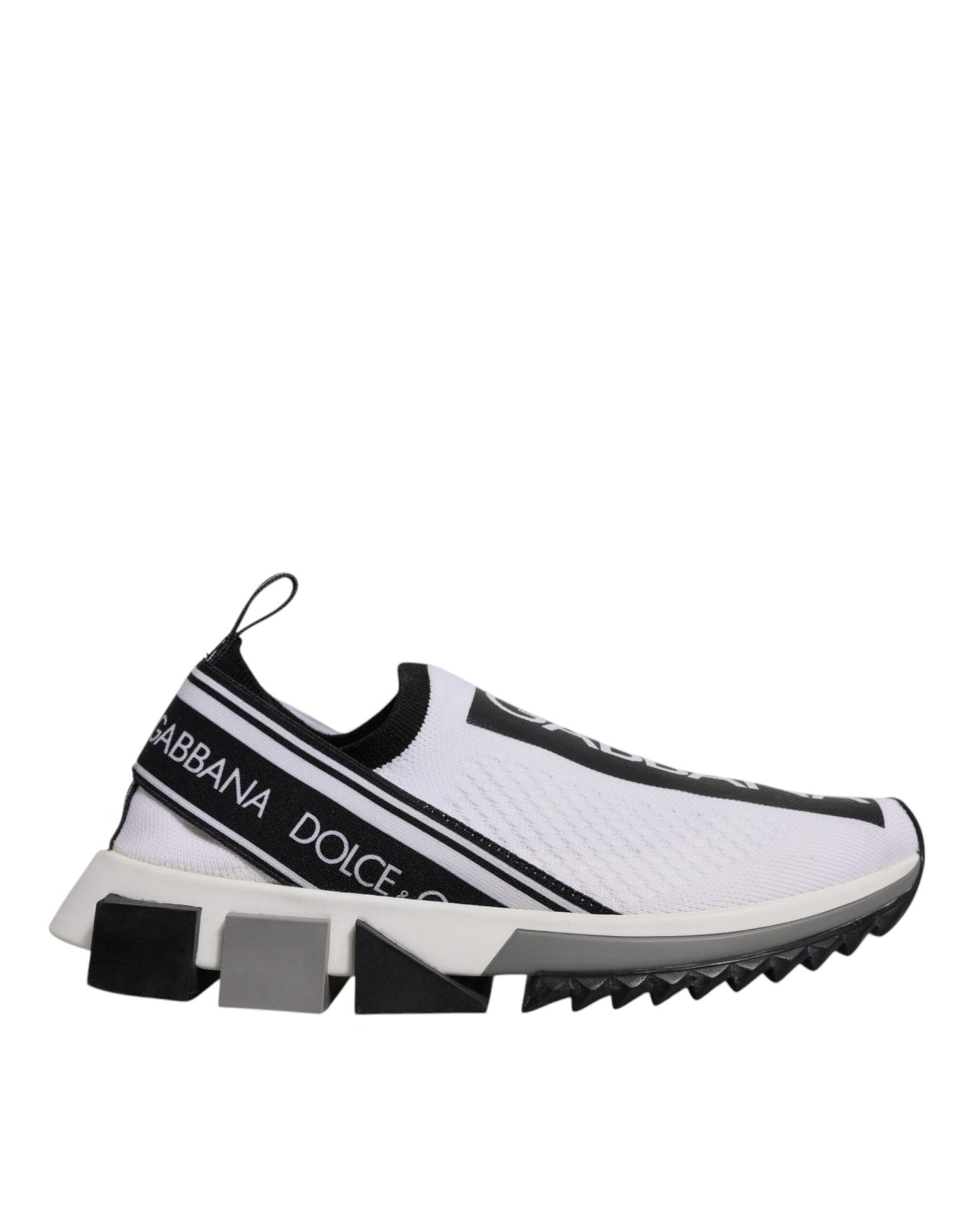 Dolce & Gabbana Black White Slip On Sorrento Sneakers Shoes – EU37/US6.5 par Dolce & Gabbana | Disponible sur Sandy Store ByNet