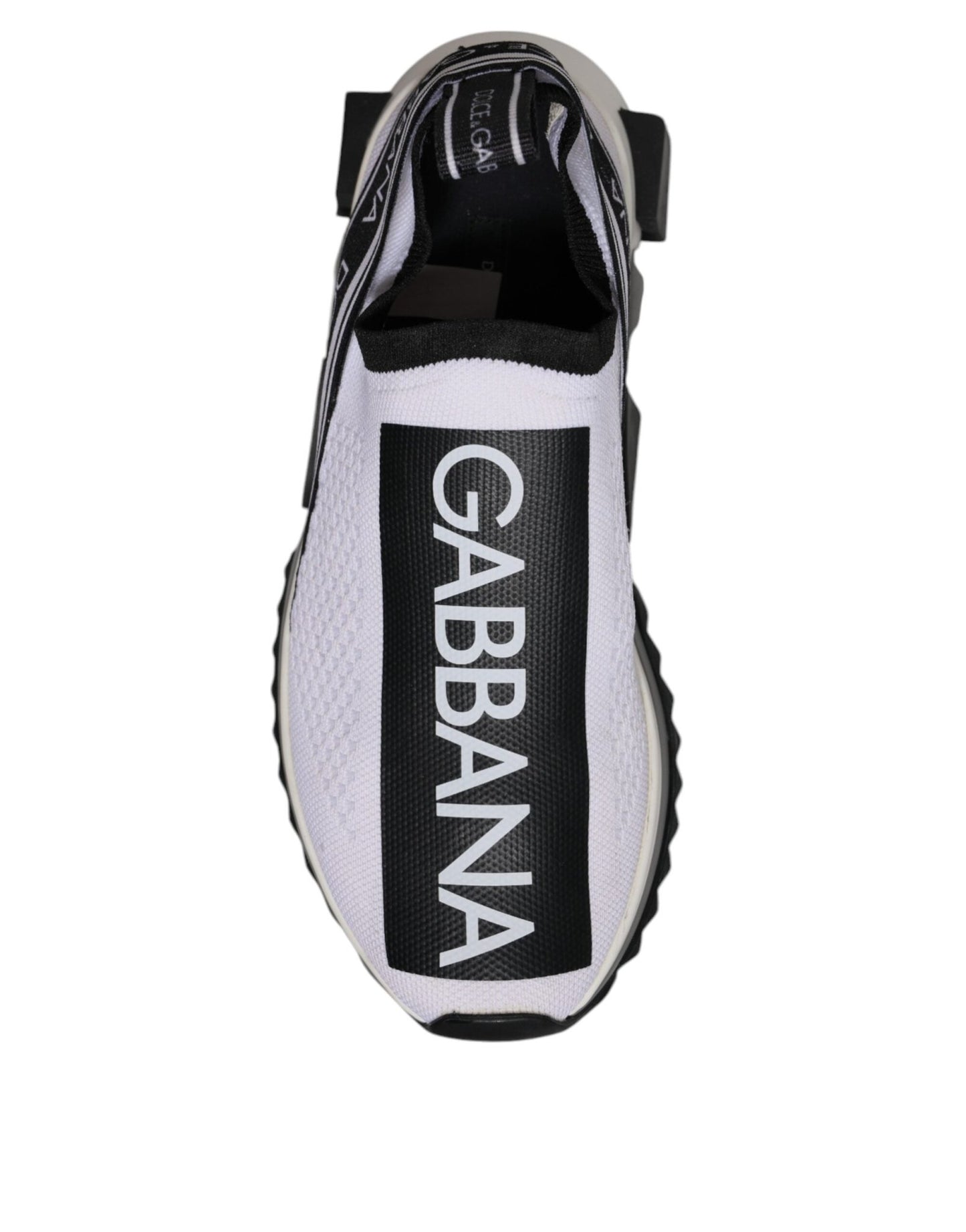 Dolce & Gabbana Black White Slip On Sorrento Sneakers Shoes – EU40/US9.5 par Dolce & Gabbana | Disponible sur Sandy Store ByNet