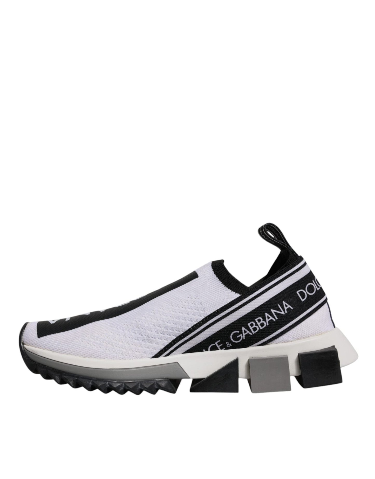 Dolce & Gabbana Black White Slip On Sorrento Sneakers Shoes – EU40/US9.5 par Dolce & Gabbana | Disponible sur Sandy Store ByNet