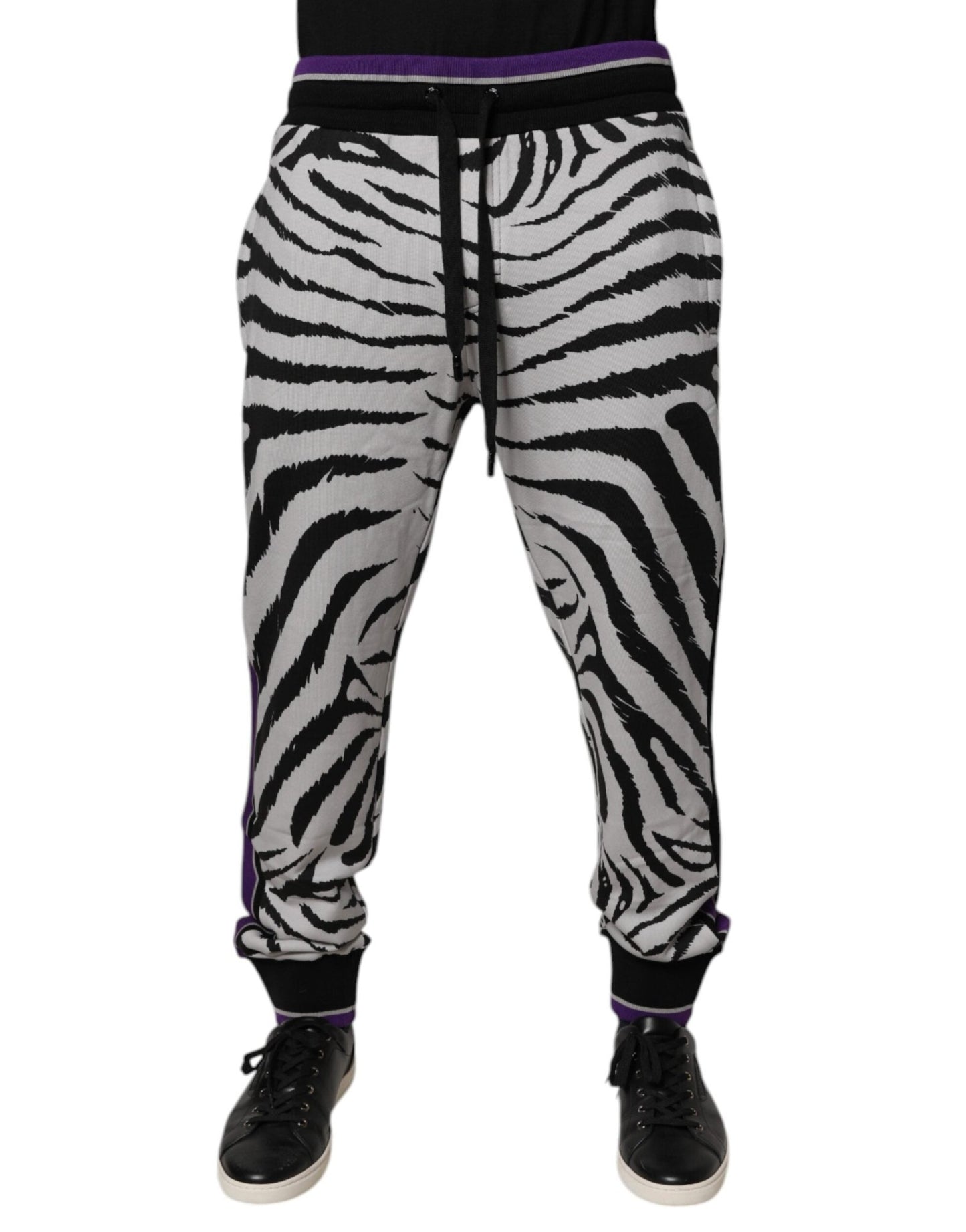 Dolce & Gabbana Black White Zebra Men Jogger Sweatpants Pants – IT52 | XL par Dolce & Gabbana | Disponible sur Sandy Store ByNet