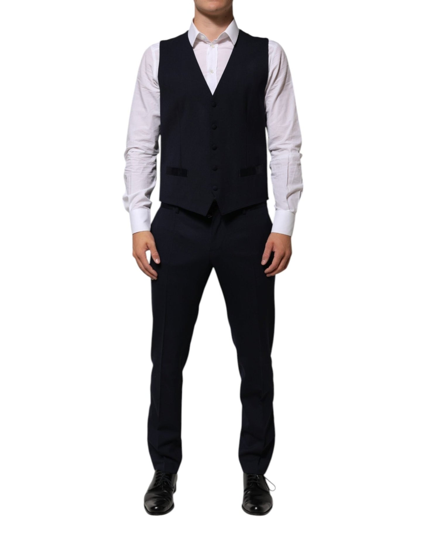 Dolce & Gabbana Black Wool 3 Piece Slim Fit Formal Men Suit – IT50 | L par Dolce & Gabbana | Disponible sur Sandy Store ByNet