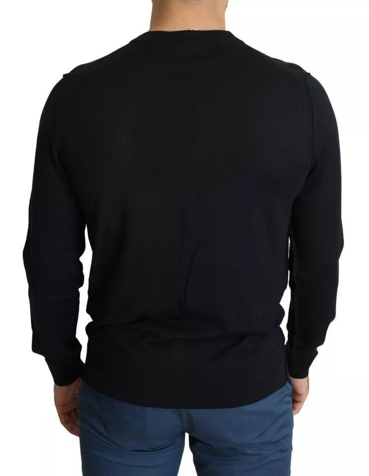 Dolce & Gabbana Black Wool Button Down Men Cardigan Sweater - Sandy Store ByNet