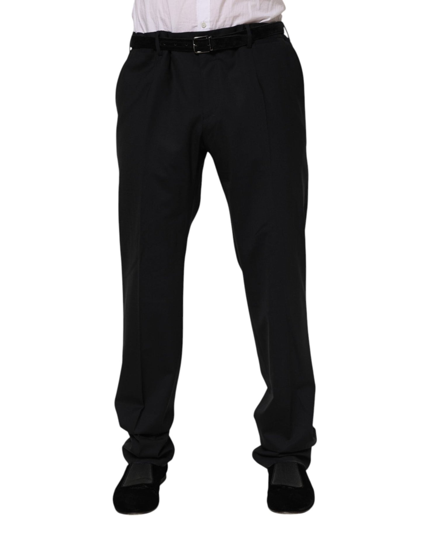 Dolce & Gabbana Black Wool Formal Dress Pants – IT52 | XL par Dolce & Gabbana | Disponible sur Sandy Store ByNet