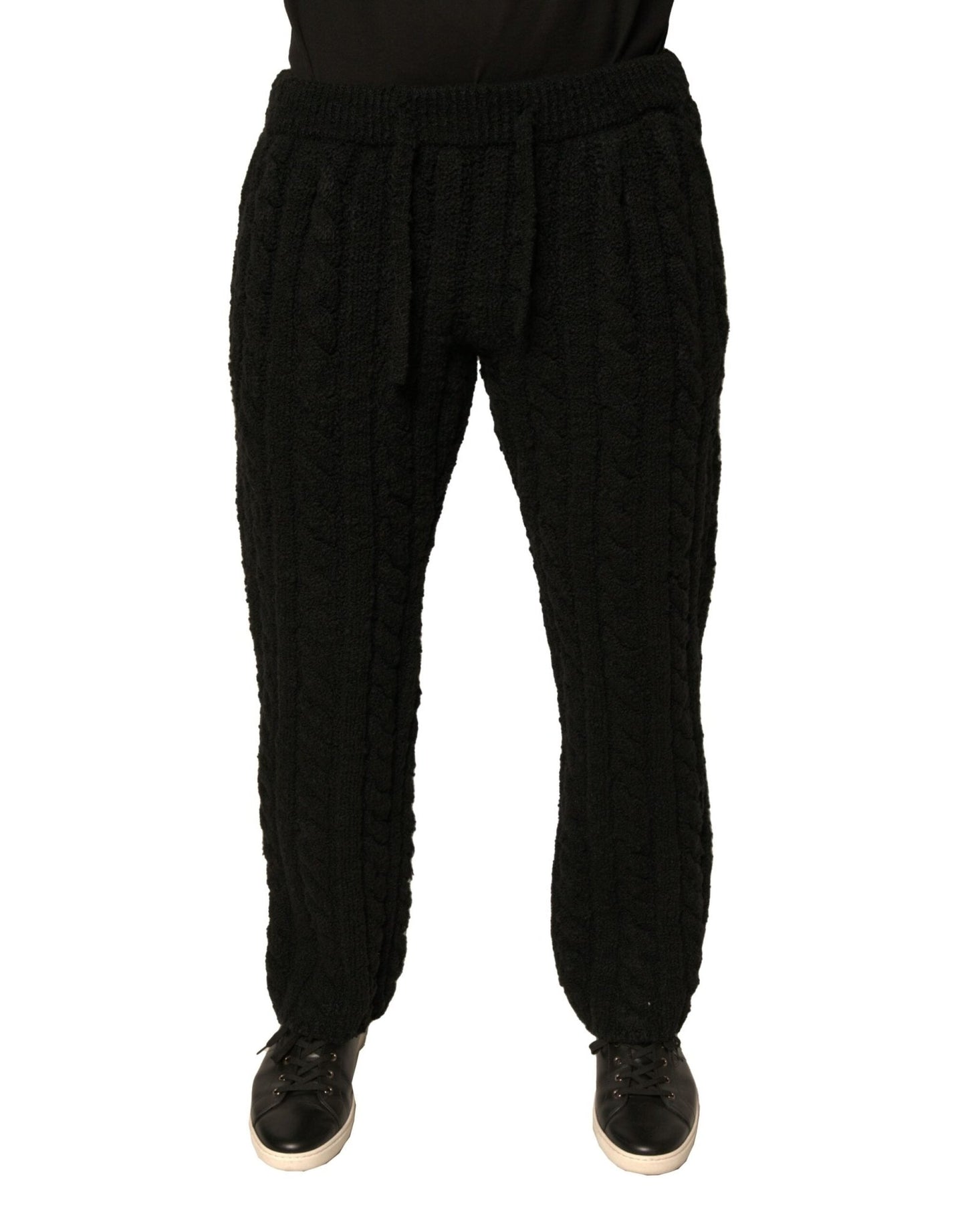 Dolce & Gabbana Black Wool Knitted Skinny Pants – IT44 | XS par Dolce & Gabbana | Disponible sur Sandy Store ByNet