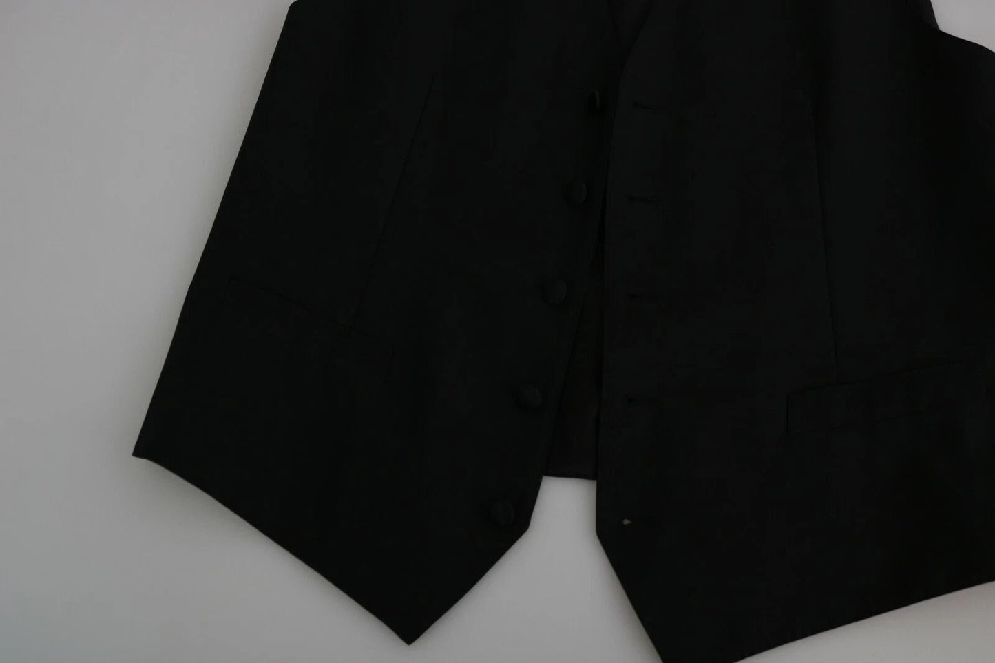Dolce & Gabbana Black Wool Men Formal Waistcoat Vest – IT52 | L par Dolce & Gabbana | Disponible sur Sandy Store ByNet