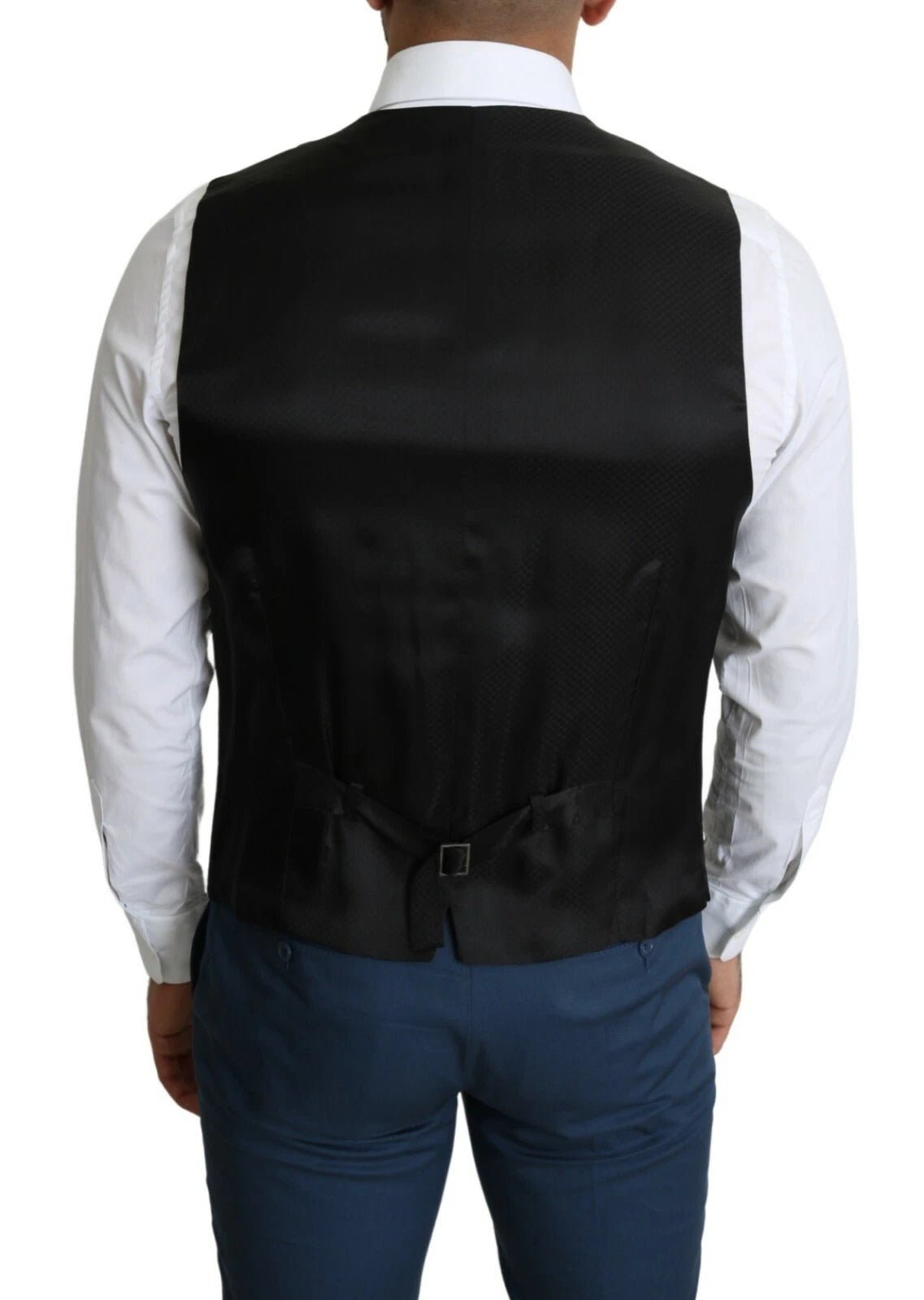 Dolce & Gabbana Black Wool Men Formal Waistcoat Vest – IT52 | L par Dolce & Gabbana | Disponible sur Sandy Store ByNet