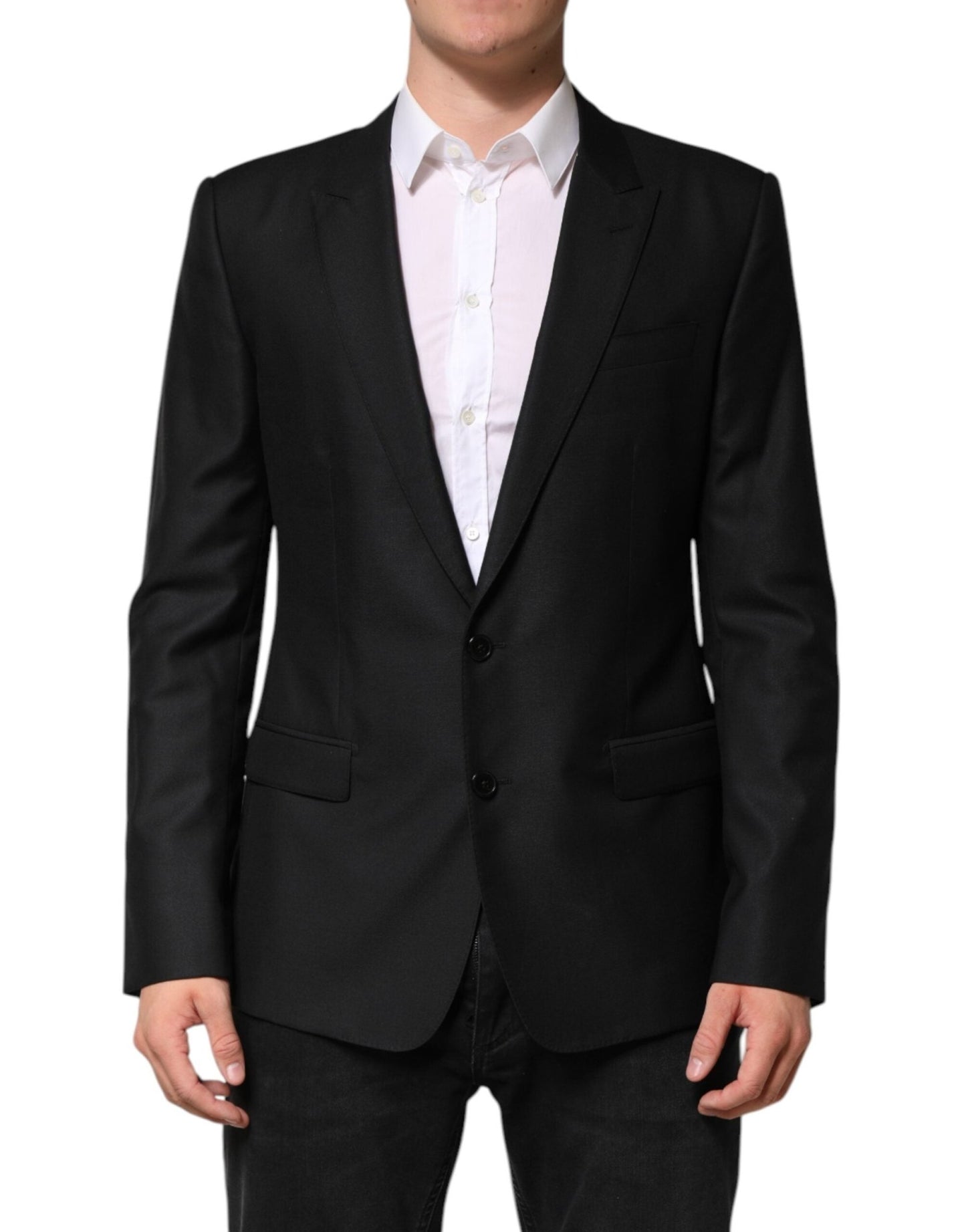 Dolce & Gabbana Black Wool Single Breasted Jacket Blazer – IT52 | XL par Dolce & Gabbana | Disponible sur Sandy Store ByNet