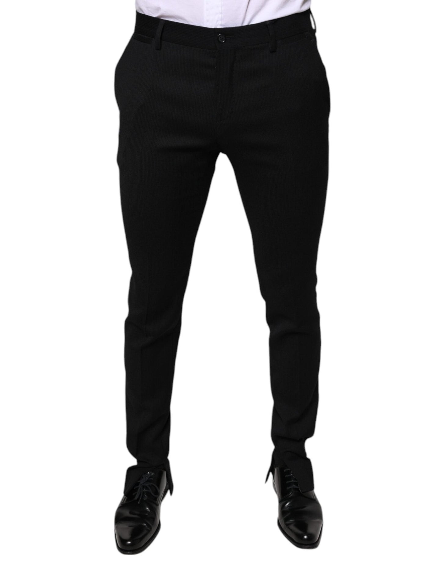 Dolce & Gabbana Black Wool Skinny Formal Dress Pants – IT48 | M par Dolce & Gabbana | Disponible sur Sandy Store ByNet
