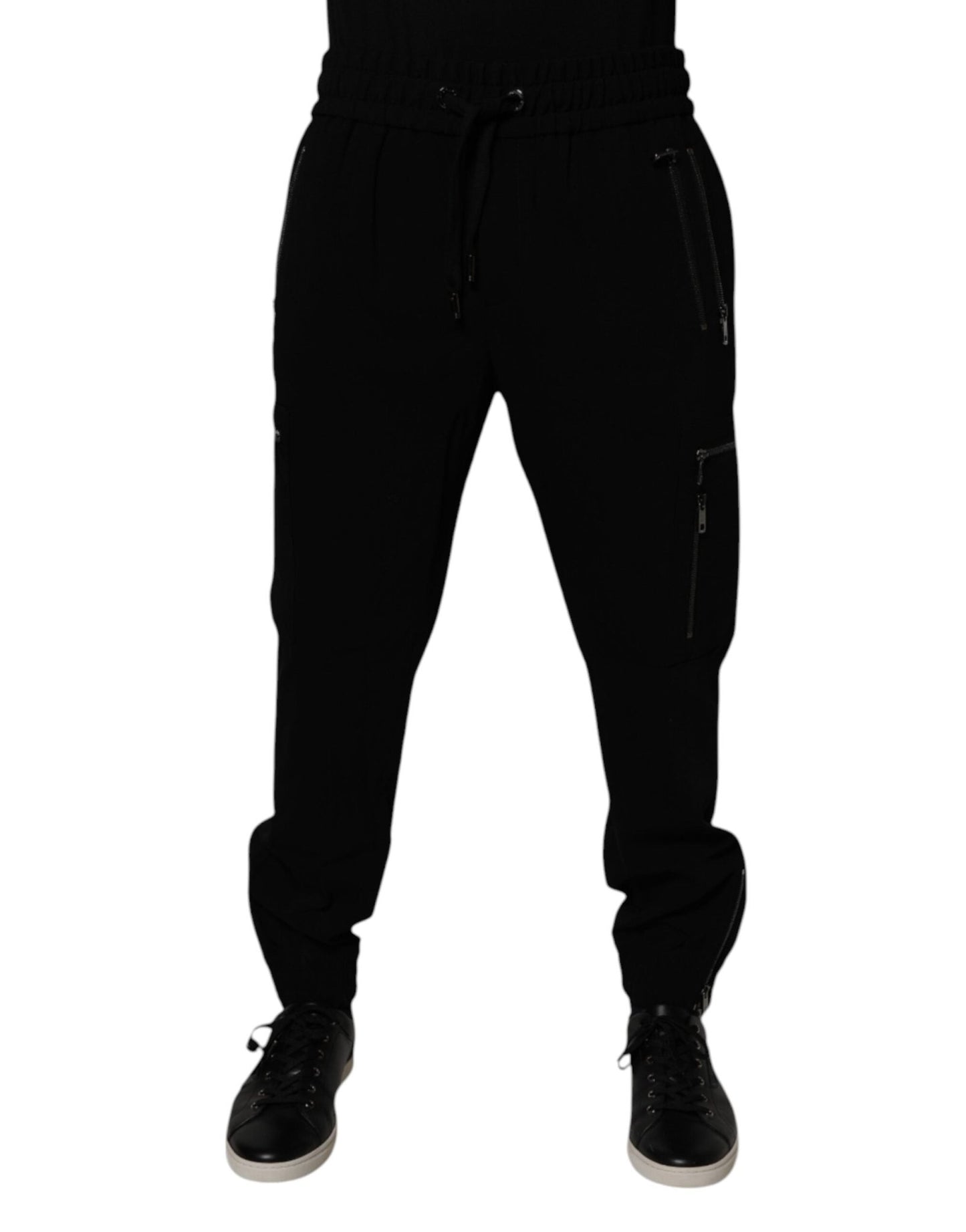Dolce & Gabbana Black Wool Stretch Jogger Pants – IT50 | L par Dolce & Gabbana | Disponible sur Sandy Store ByNet