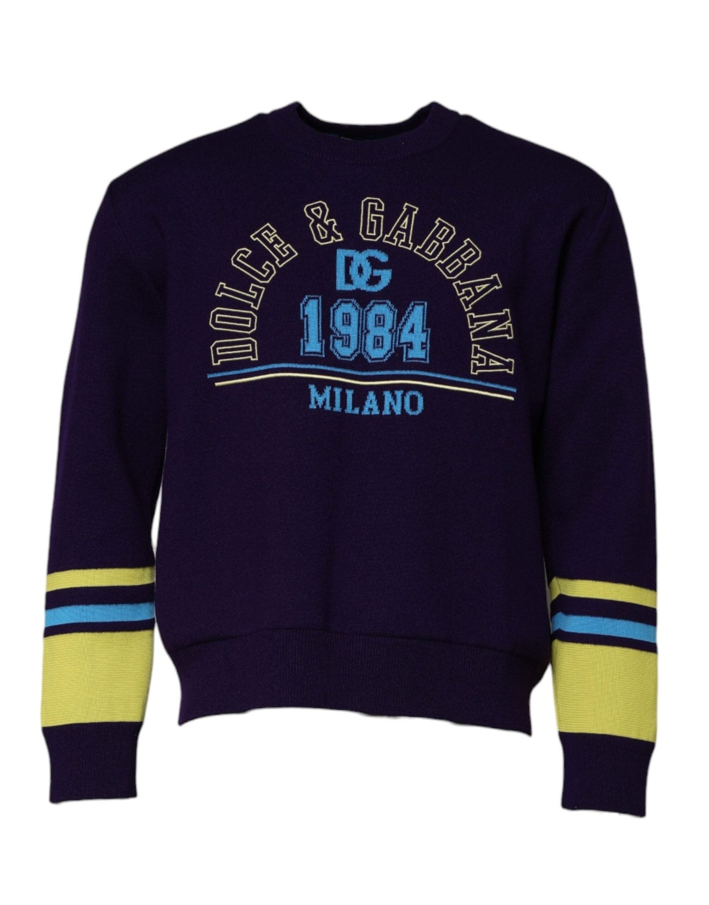 Dolce & Gabbana Blue 1984 Milano CrewNeck Sweatshirt Sweater – IT48 | M par Dolce & Gabbana | Disponible sur Sandy Store ByNet