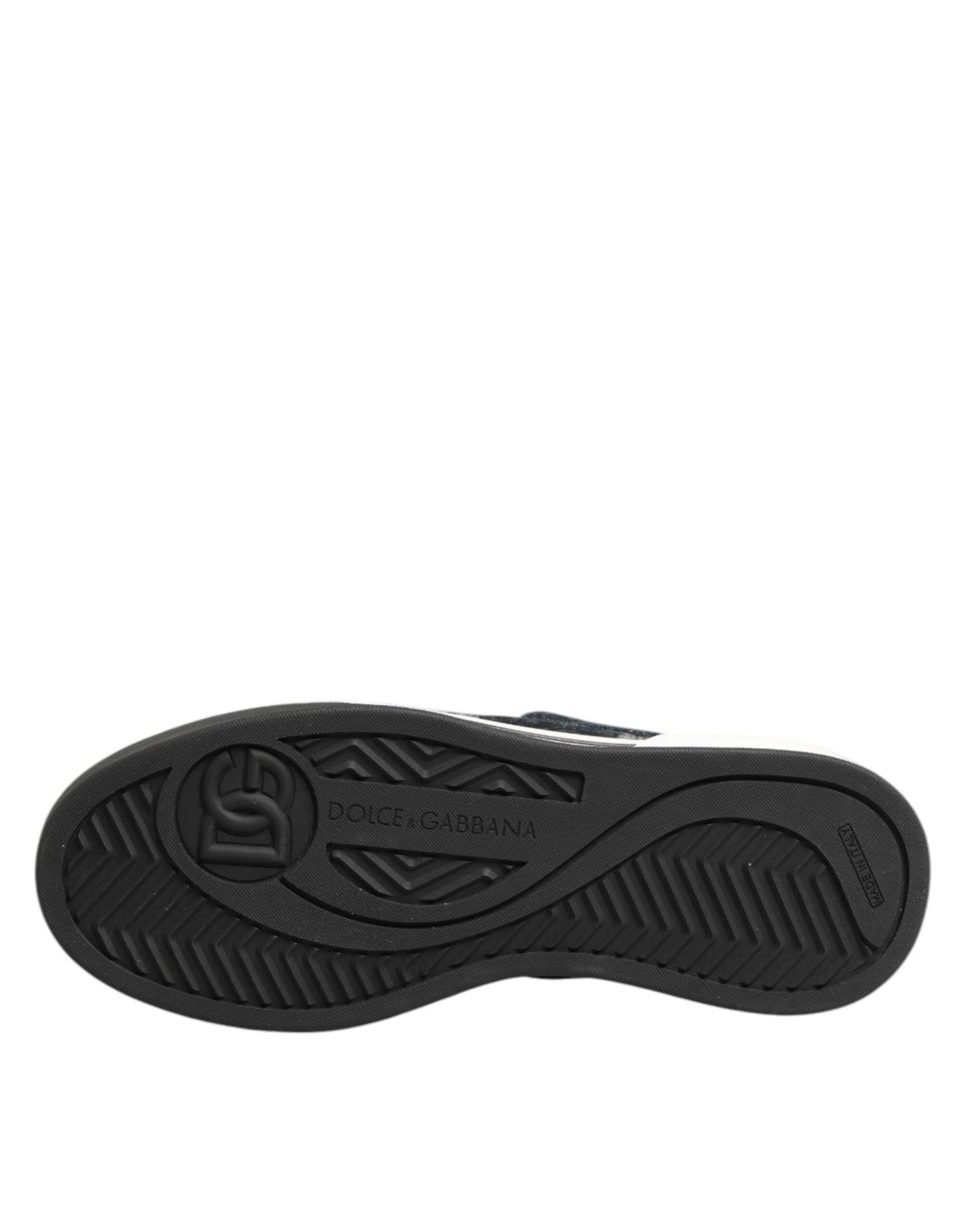 Dolce & Gabbana Blue Cotton Denim Logo Low Top Sneakers Shoes – EU44/US11 par Dolce & Gabbana | Disponible sur Sandy Store ByNet