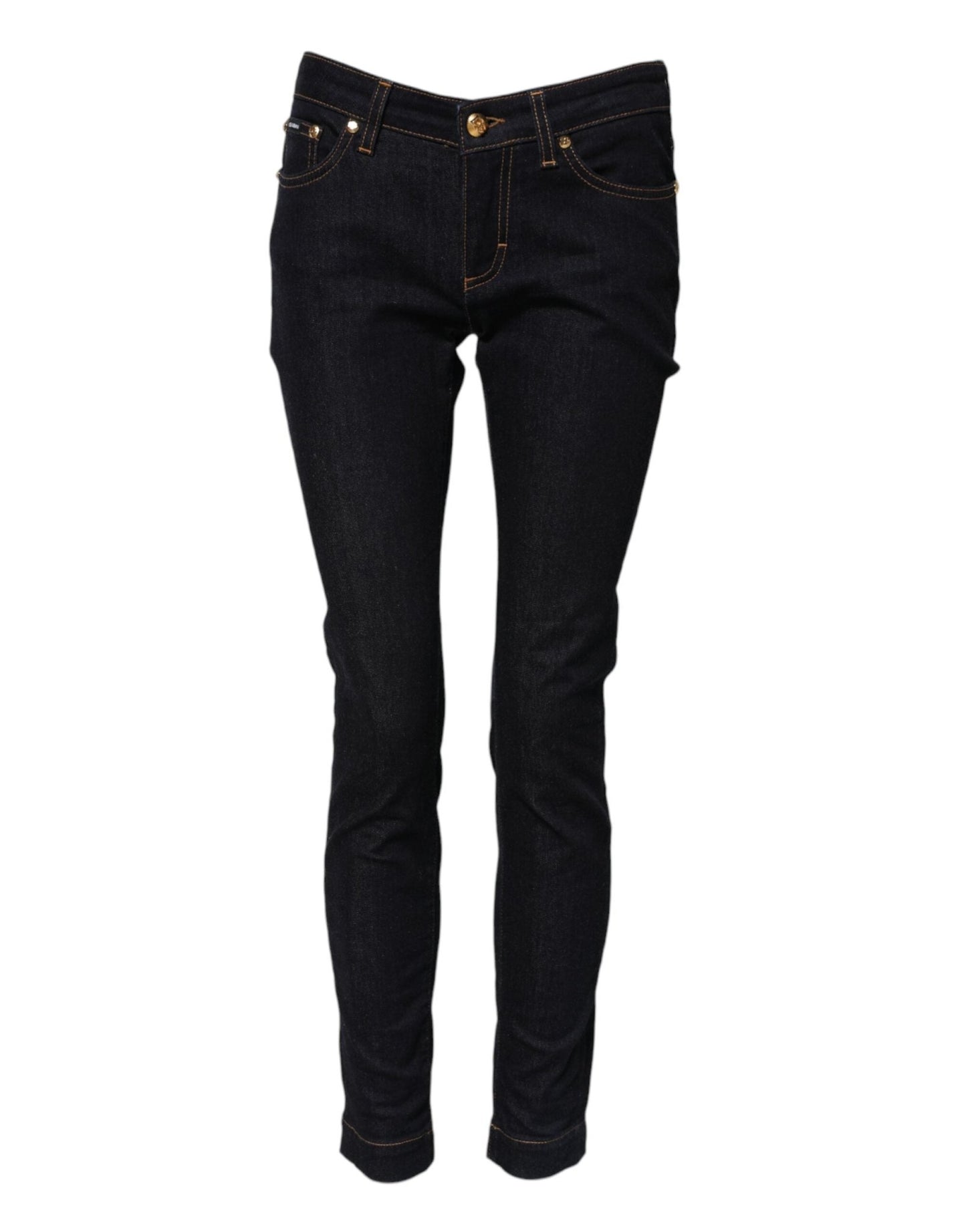 Dolce & Gabbana Blue Cotton PRETTY LowWaist Skinny Denim Jeans – IT40|S par Dolce & Gabbana | Disponible sur Sandy Store ByNet