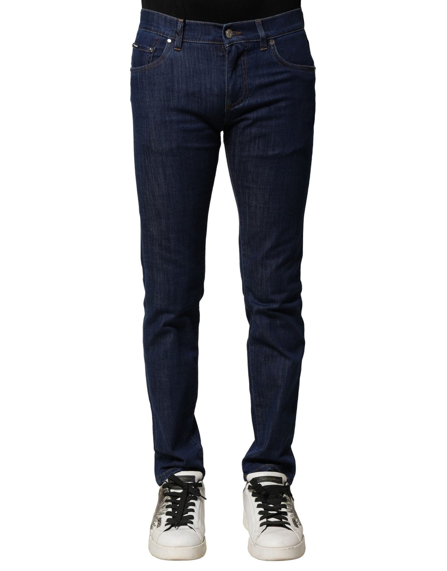 Dolce & Gabbana Blue Cotton Stretch Skinny Men Denim Jeans – IT46 | S par Dolce & Gabbana | Disponible sur Sandy Store ByNet