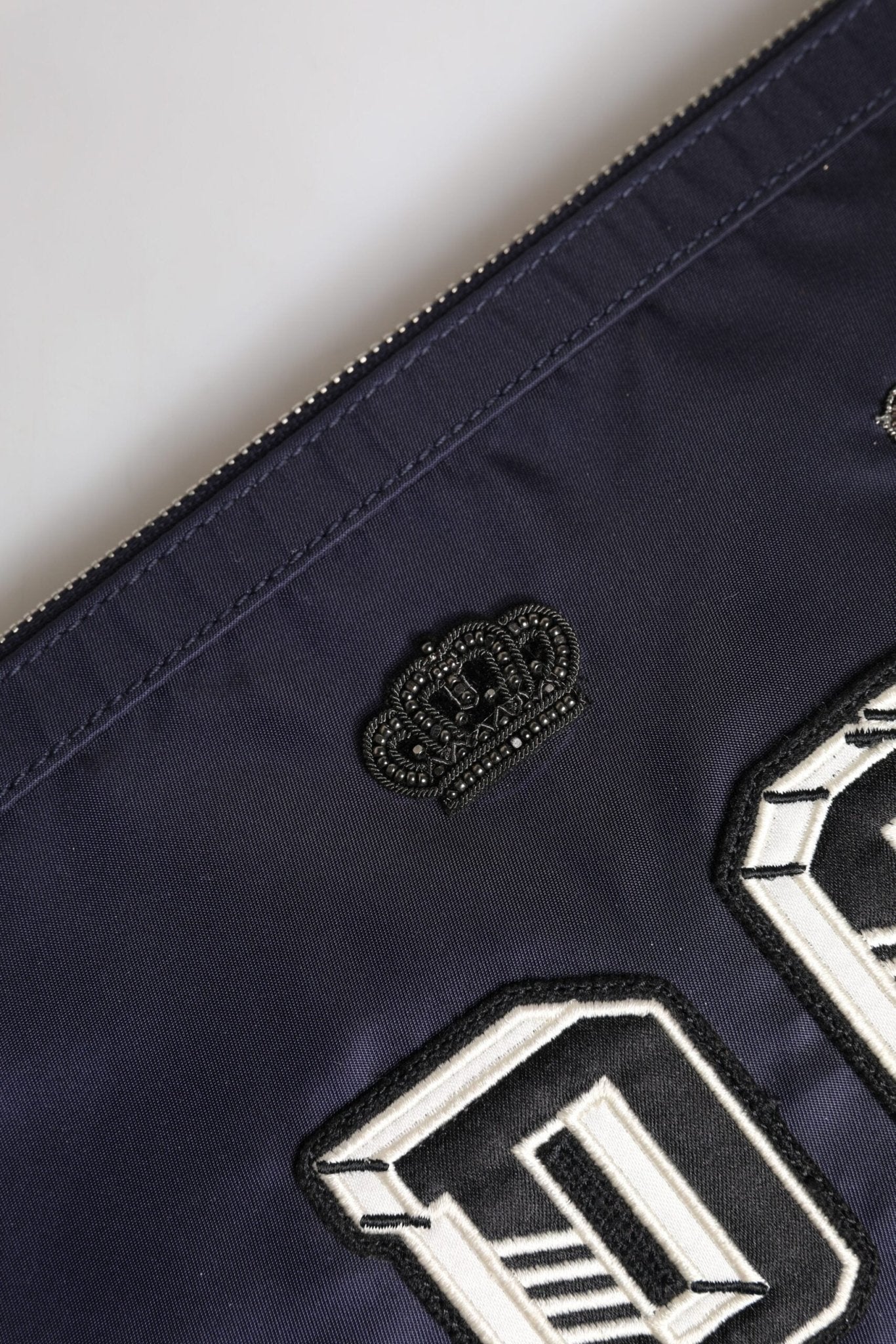 Dolce & Gabbana Blue DG Logo Patch Embellished Pouch Clutch Bag - Sandy Store ByNet