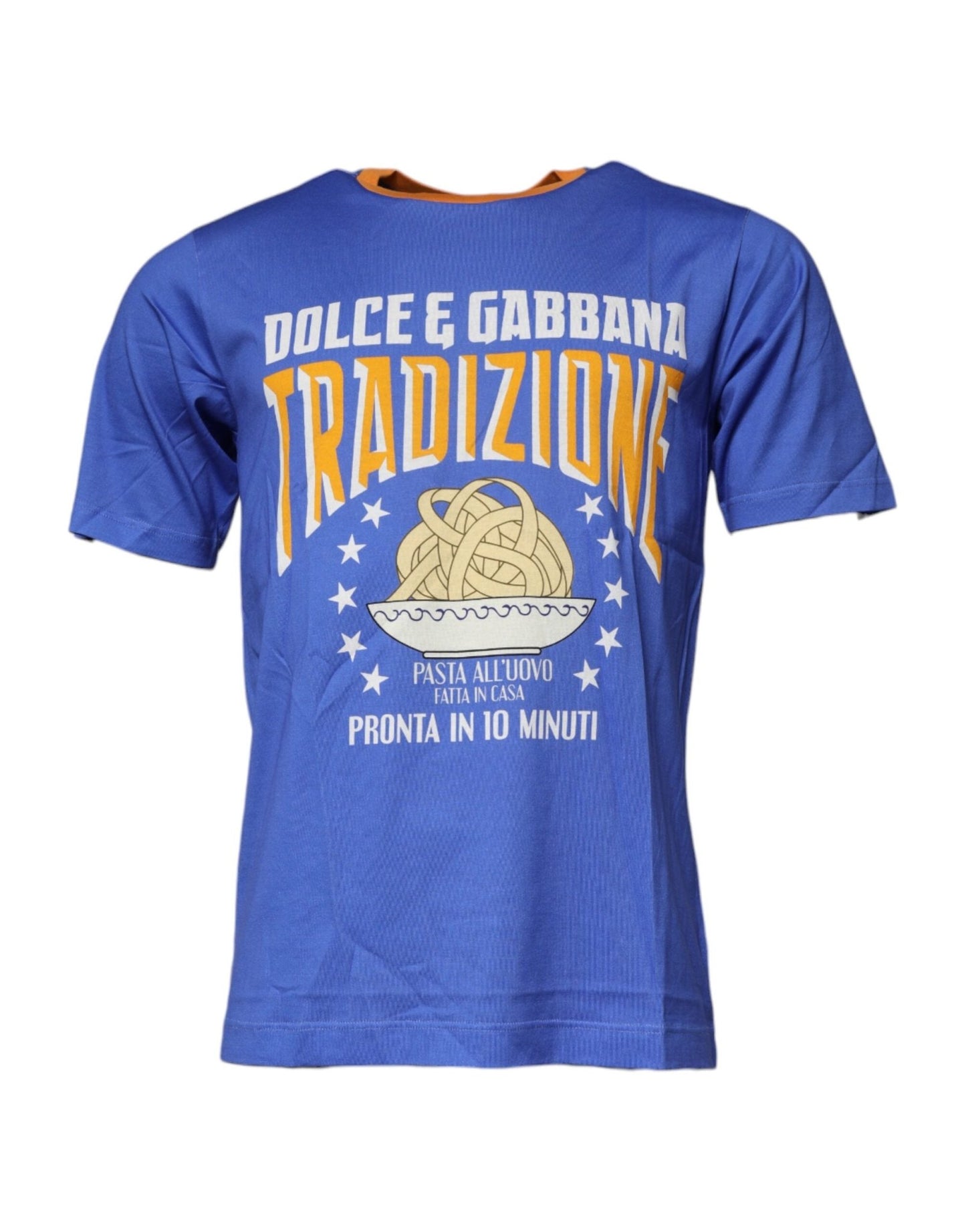 Dolce & Gabbana Blue Graphic Print Cotton Crew Neck T-shirt – IT46 | S par Dolce & Gabbana | Disponible sur Sandy Store ByNet