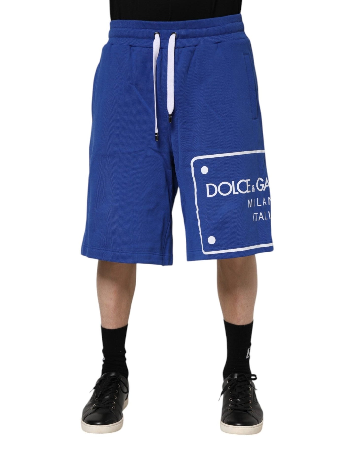 Dolce & Gabbana Blue Logo Cotton Bermuda Sweatshorts Shorts – IT48 | M par Dolce & Gabbana | Disponible sur Sandy Store ByNet