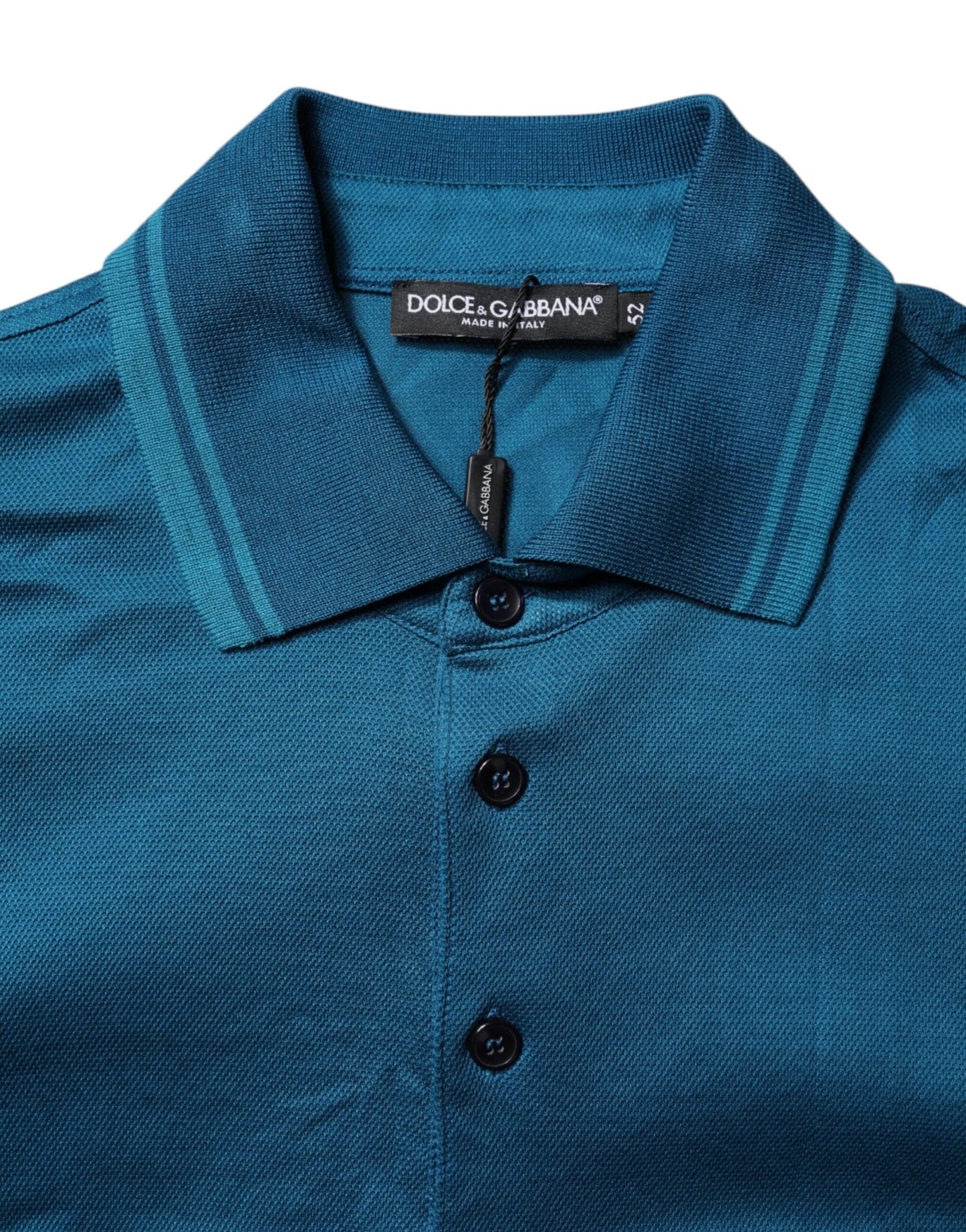 Dolce & Gabbana Blue Logo Cotton Men Polo Shirt T-shirt - Sandy Store ByNet