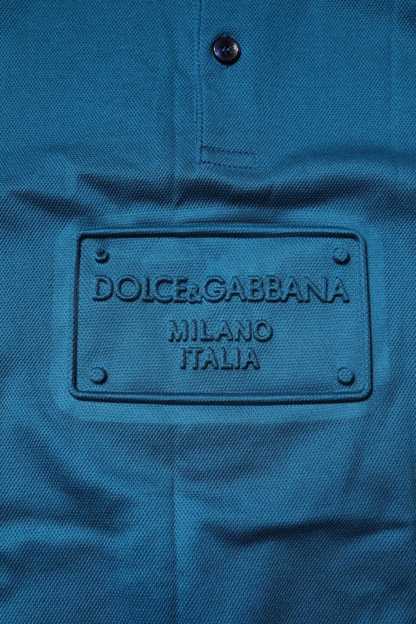 Dolce & Gabbana Blue Logo Cotton Men Polo Shirt T-shirt - Sandy Store ByNet