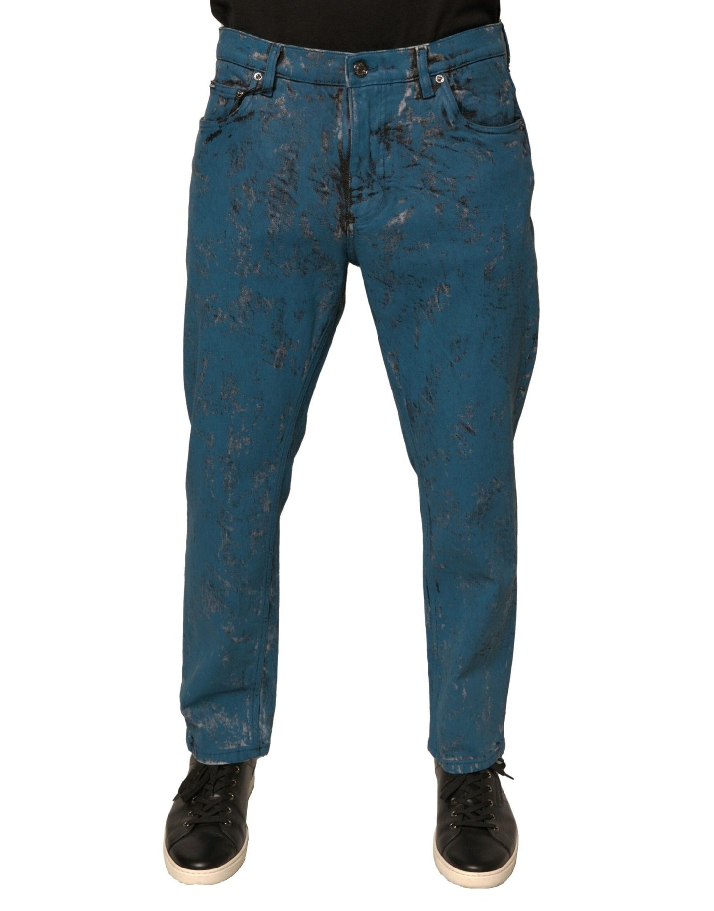 Dolce & Gabbana Blue Logo Cotton Stretch Skinny Denim Jeans – IT48 | M par Dolce & Gabbana | Disponible sur Sandy Store ByNet