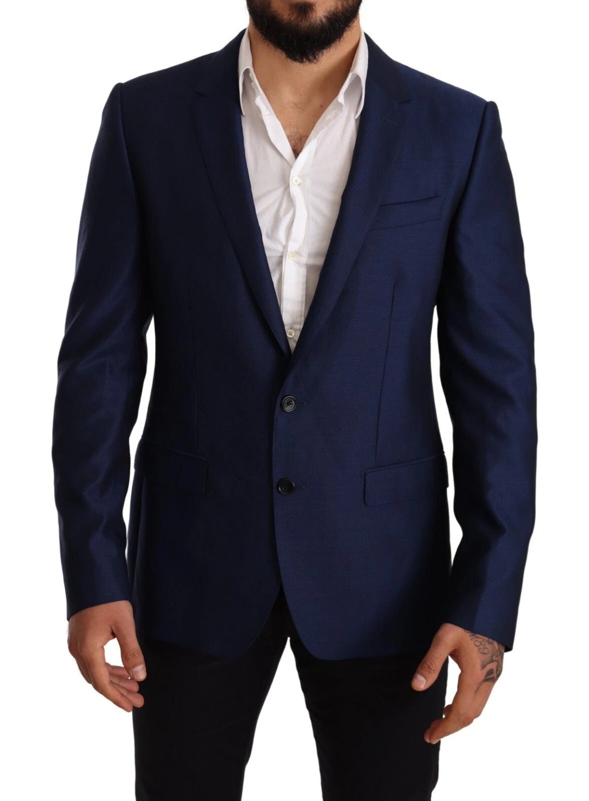 Dolce & Gabbana Blue MARTINI Wool Slim Fit Coat Blazer – IT50 | L par Dolce & Gabbana | Disponible sur Sandy Store ByNet