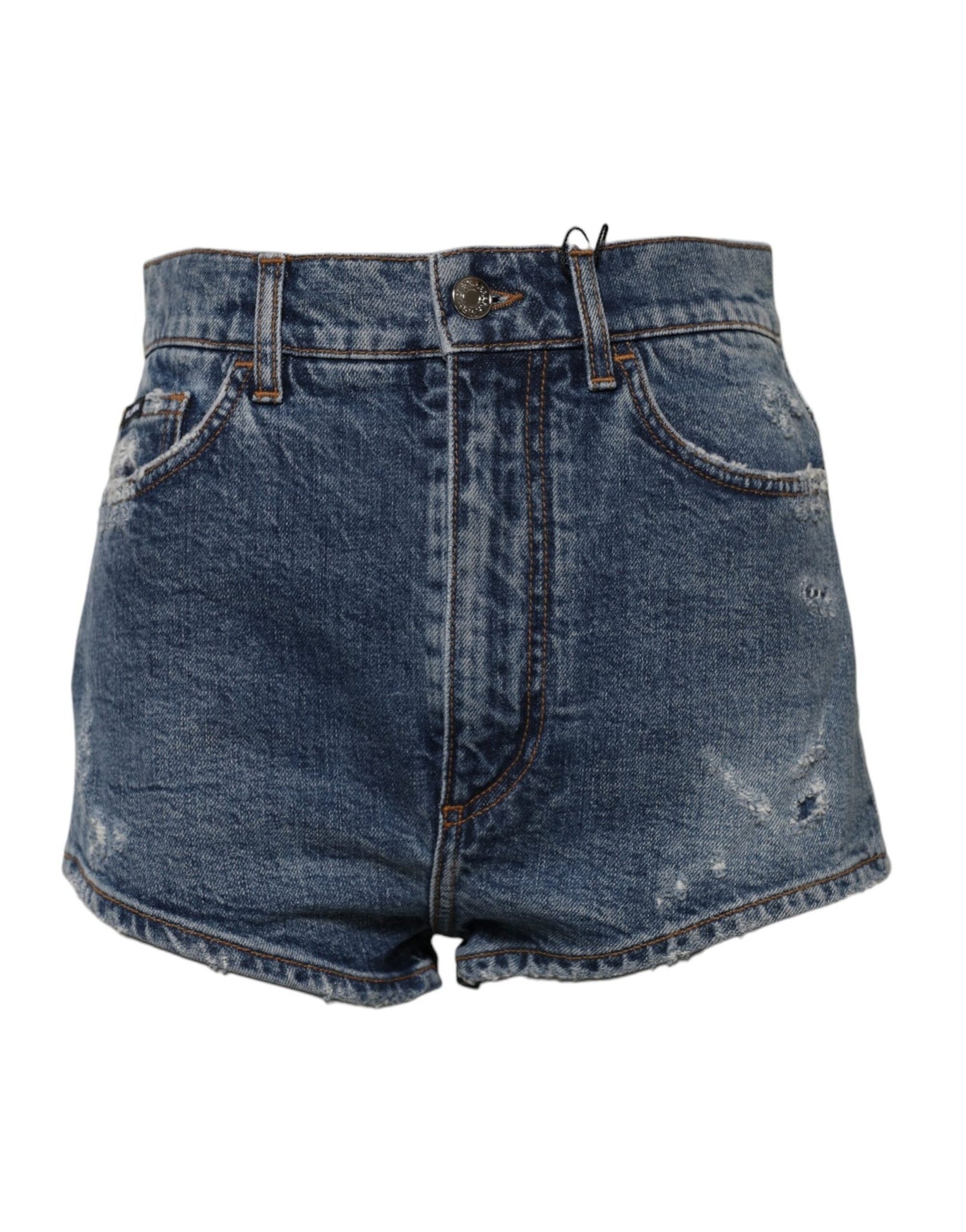 Dolce & Gabbana Blue Tattered Denim Cotton Hot Pants Shorts – IT40|S par Dolce & Gabbana | Disponible sur Sandy Store ByNet