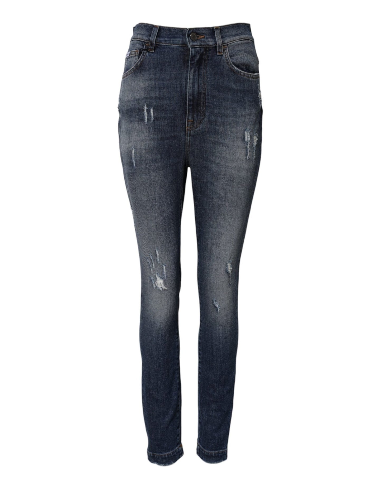 Dolce & Gabbana Blue Washed Cotton High Waisted Denim Jeans – IT40|S par Dolce & Gabbana | Disponible sur Sandy Store ByNet