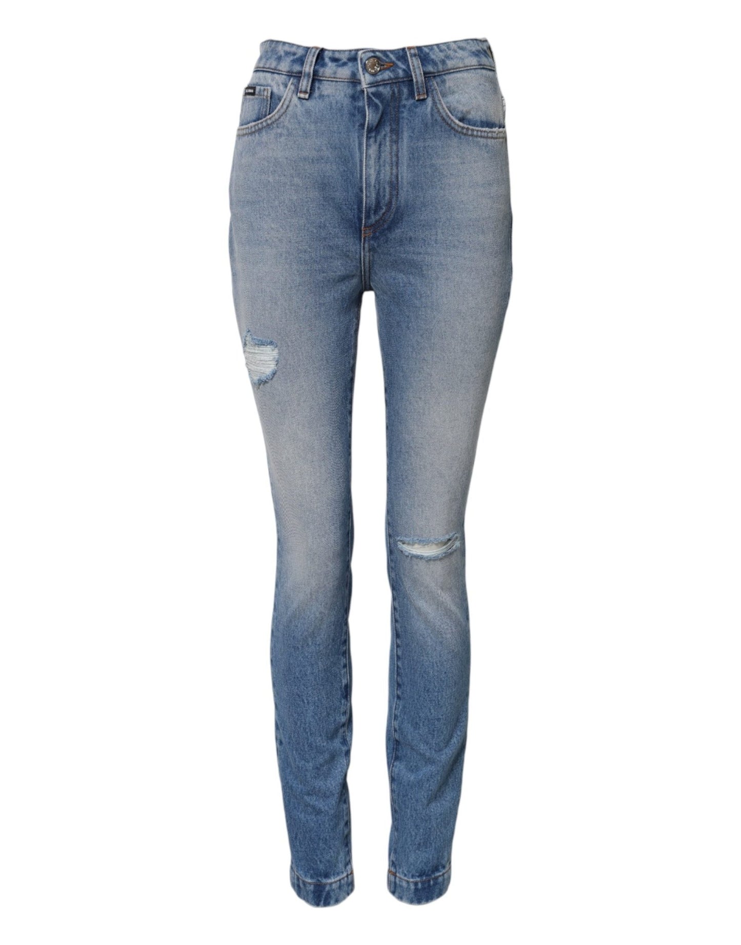 Dolce & Gabbana Blue Washed Skinny High Waist Denim Jeans – IT40|S par Dolce & Gabbana | Disponible sur Sandy Store ByNet