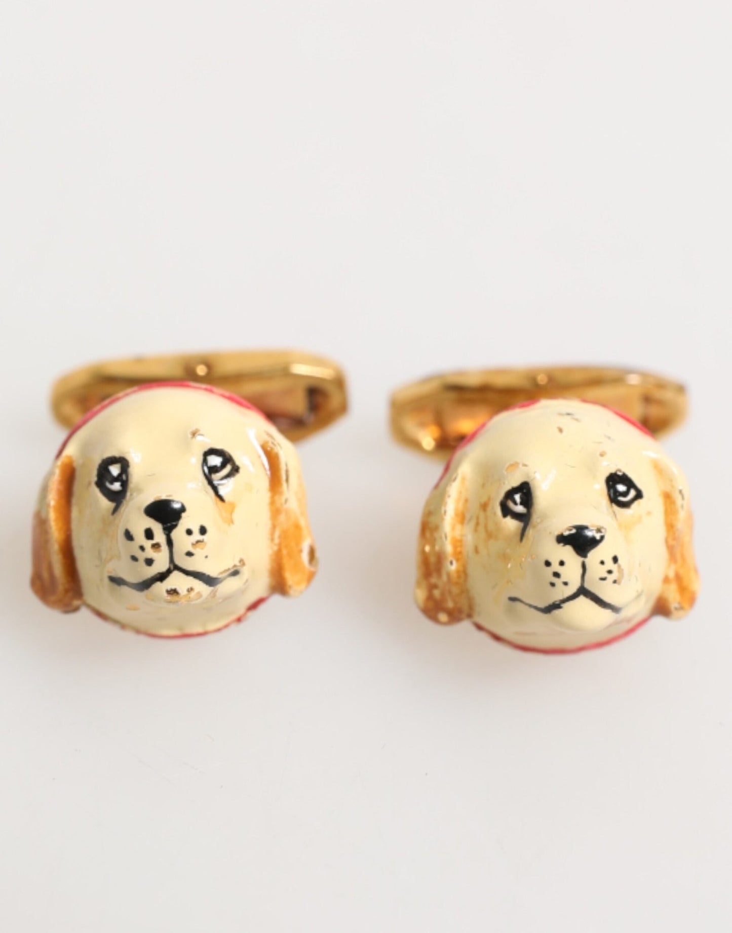 Dolce & Gabbana Brass Gold Tone Dog Puppy Men's Accessories Cufflink – par Dolce & Gabbana | Disponible sur Sandy Store ByNet