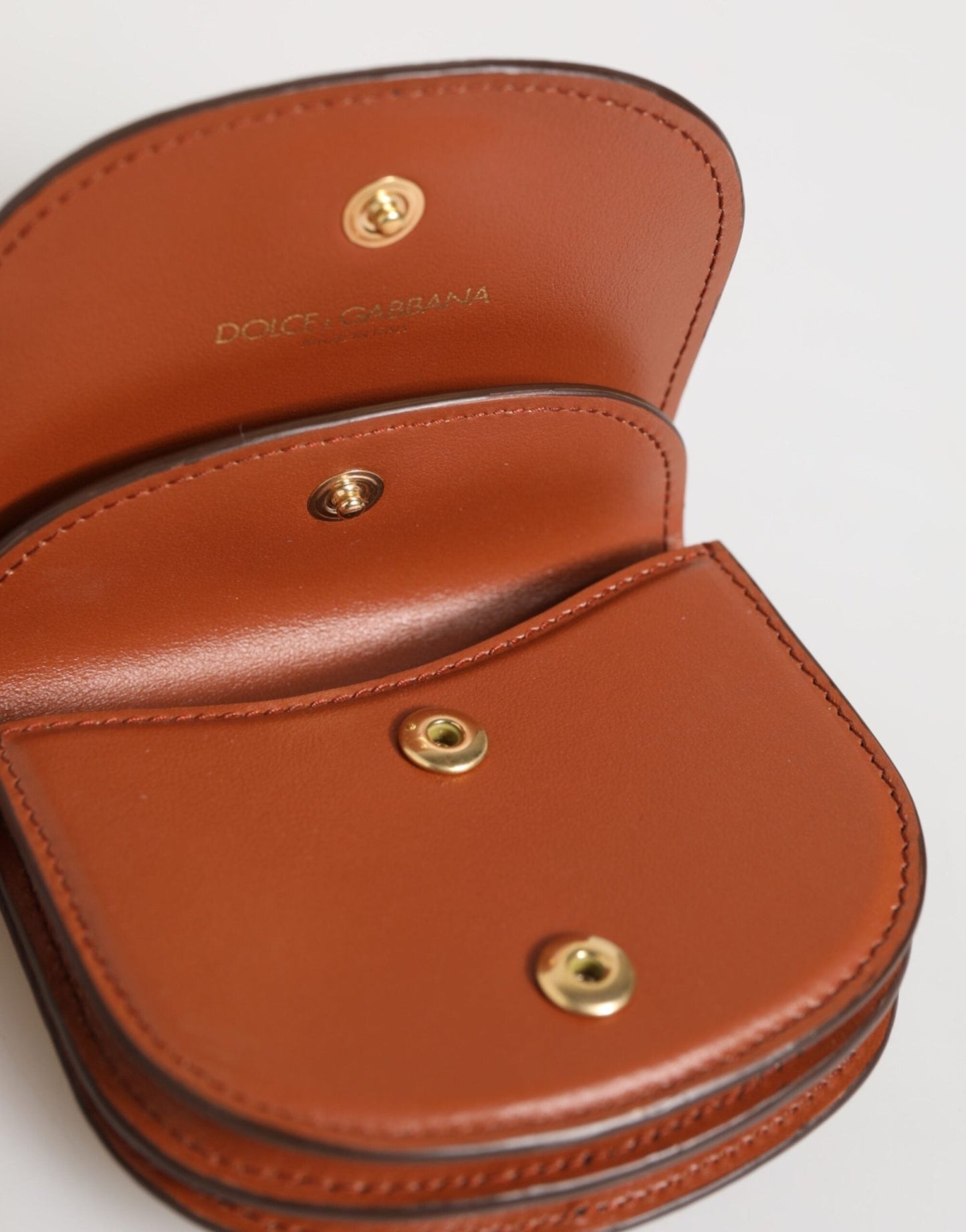 Dolce & Gabbana Brown Black Calf Leather Leopard Print Logo Plaque Wallet – par Dolce & Gabbana | Disponible sur Sandy Store ByNet