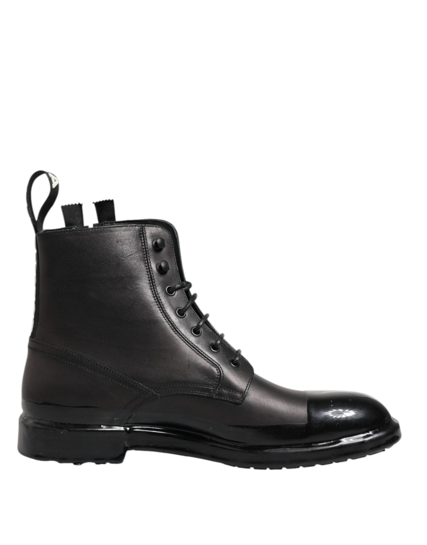 Dolce & Gabbana Brown Black Lace Up Mid Calf Men Boots Shoes – EU44/US11 par Dolce & Gabbana | Disponible sur Sandy Store ByNet