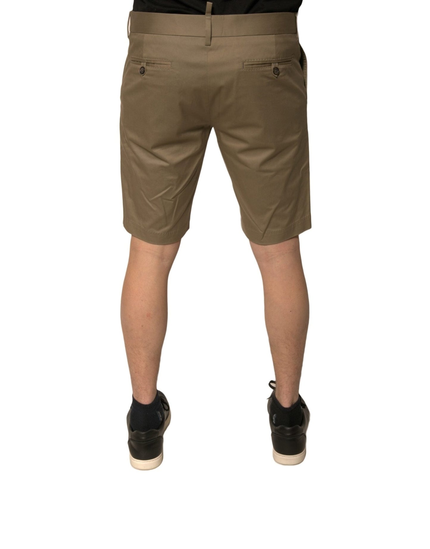 Dolce & Gabbana Brown Chino Cotton Stretch Casual Shorts - Sandy Store ByNet
