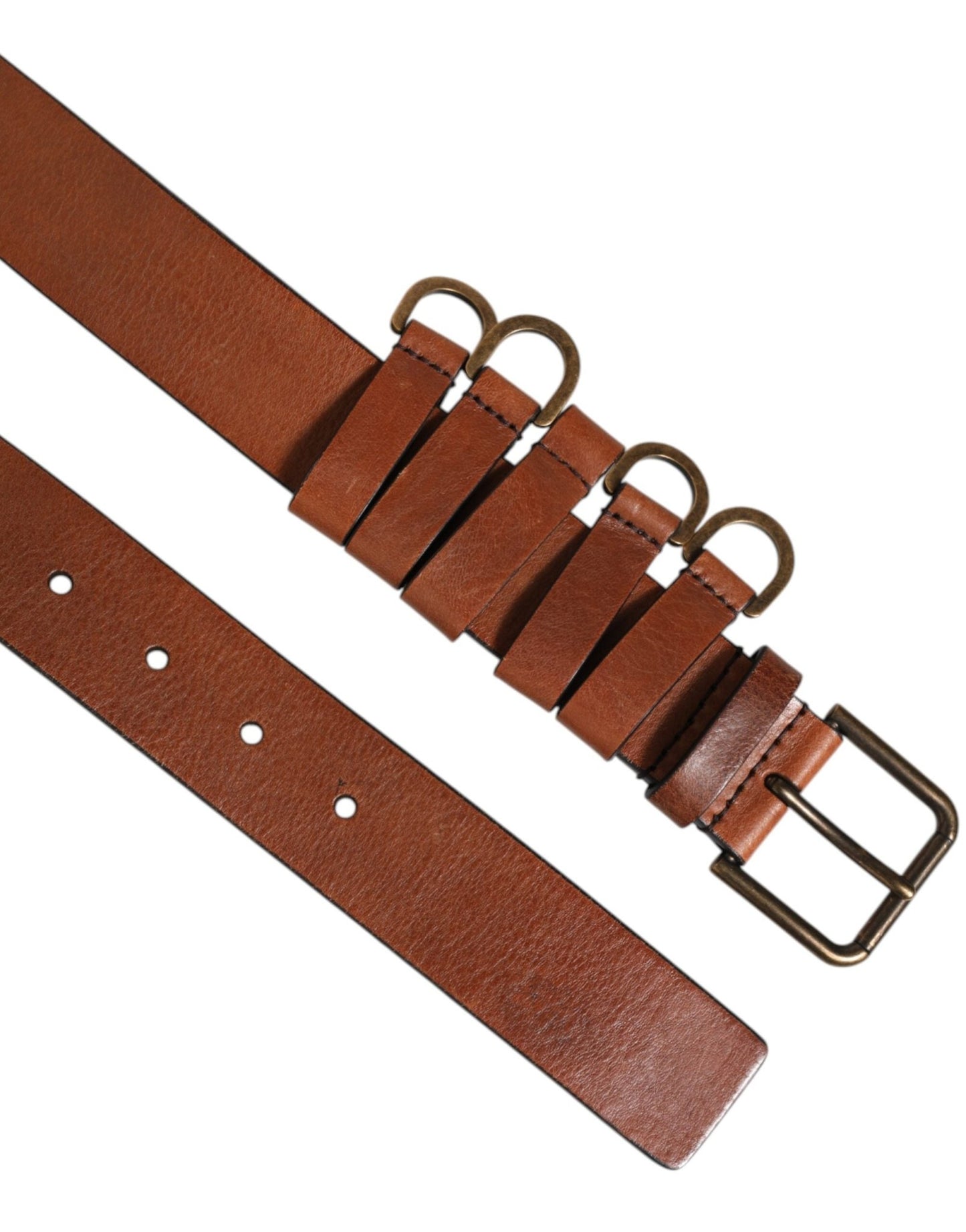 Dolce & Gabbana Brown Classic Gold Metal Logo Buckle Men Belt – 90 cm / 36 Inches par Dolce & Gabbana | Disponible sur Sandy Store ByNet